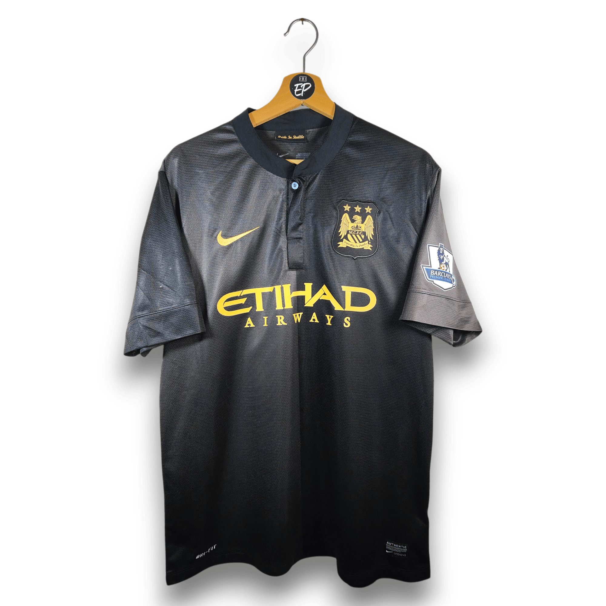 2013 - 14 Manchester City Away Shirt Kun Aguero 16 (L) - Eternal Pitch
