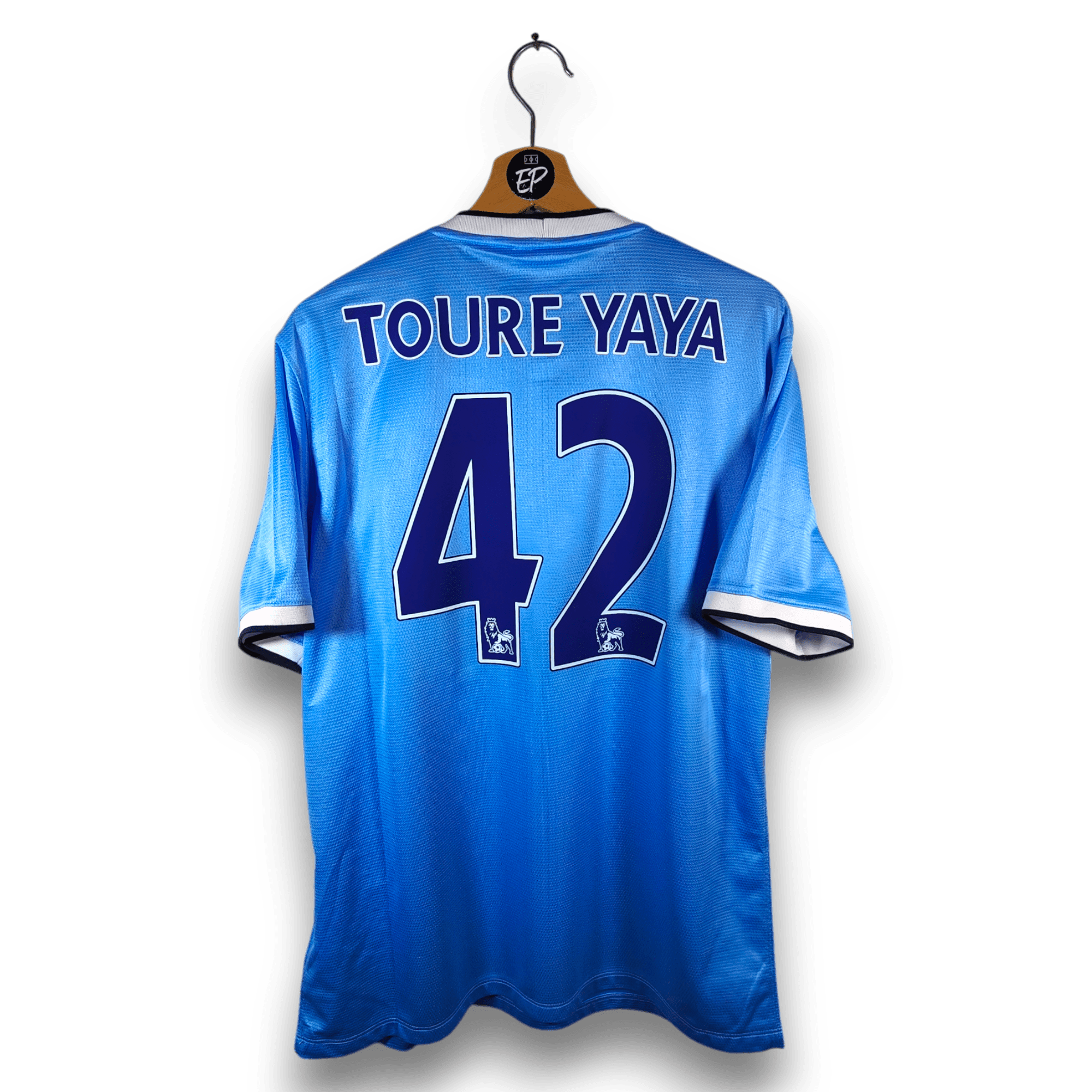 2013 - 14 Manchester City Home Shirt Toure Yaya 42 - 8.5/10 - (L) - Eternal Pitch