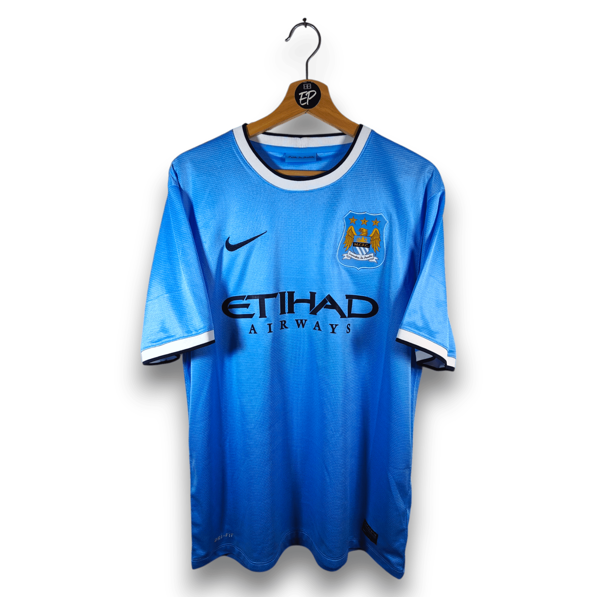 2013 - 14 Manchester City Home Shirt Toure Yaya 42 - 8.5/10 - (L) - Eternal Pitch
