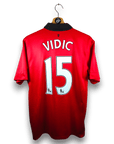 2013 - 14 Manchester United Home Shirt Vidic 15 (M) - Eternal Pitch
