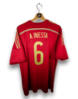 2013 - 15 Spain Home Shirt Iniesta 6 - 8/10 - (XL) - Eternal Pitch