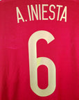 2013 - 15 Spain Home Shirt Iniesta 6 - 8/10 - (XL) - Eternal Pitch