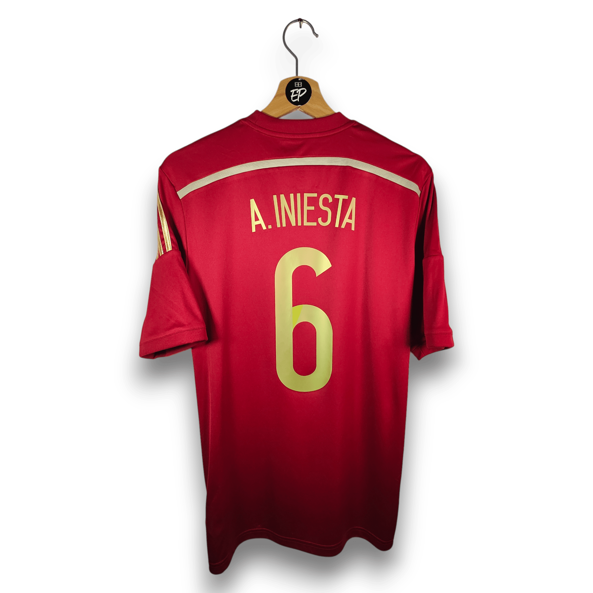 2013 - 15 Spain Home Shirt Iniesta 6 - 9.5/10 - (M) - Eternal Pitch