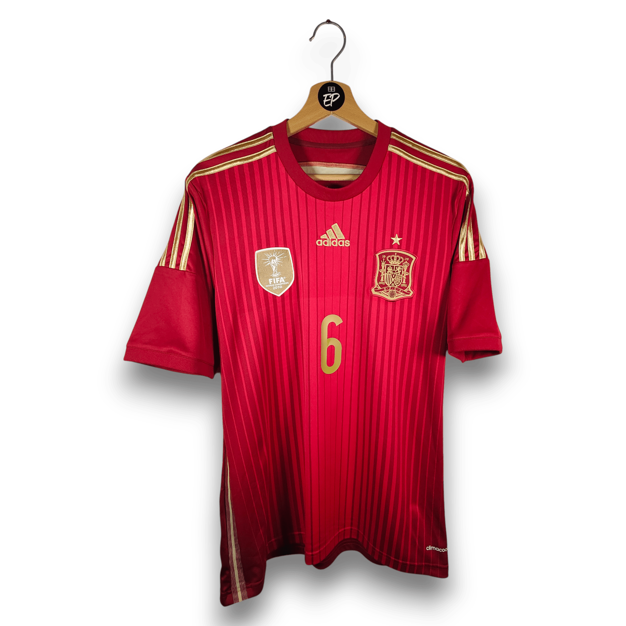 2013 - 15 Spain Home Shirt Iniesta 6 - 9.5/10 - (M) - Eternal Pitch