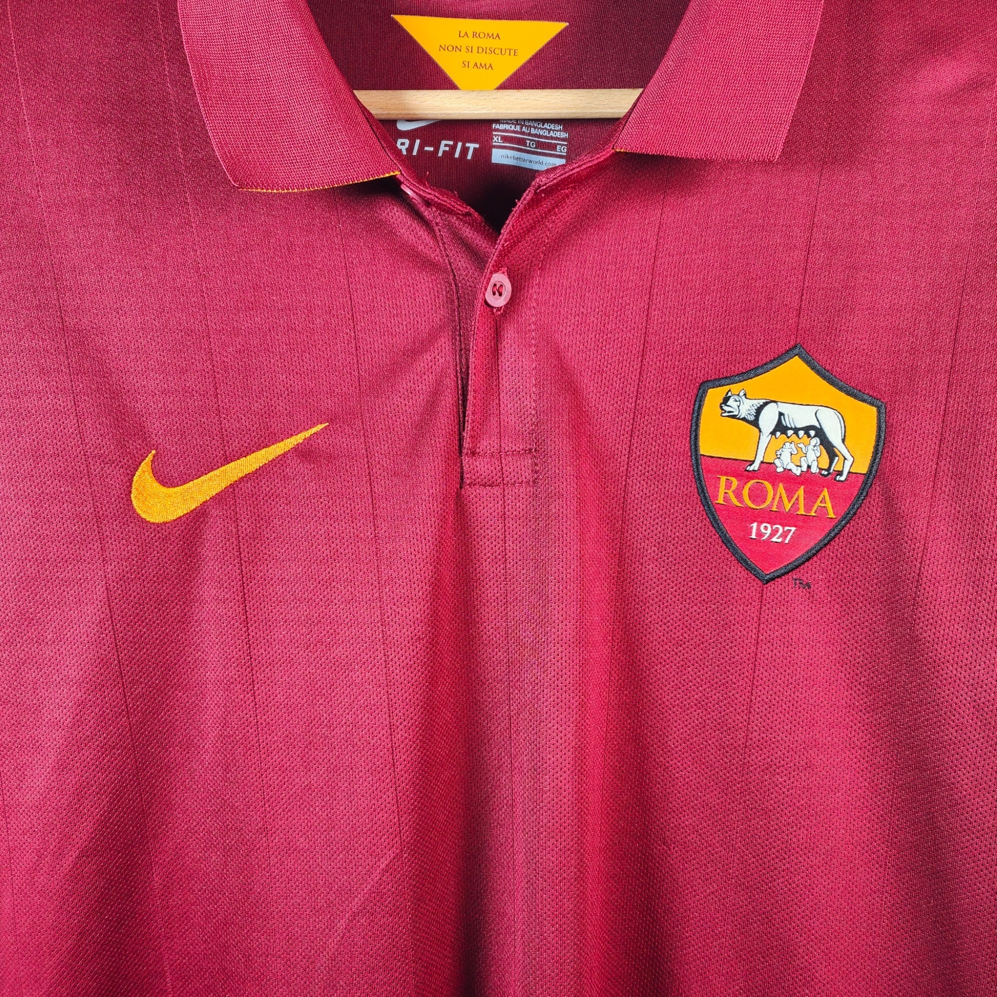 2014 - 15 AS Roma Home Shirt - 8.5/10 - (XL) - Eternal Pitch