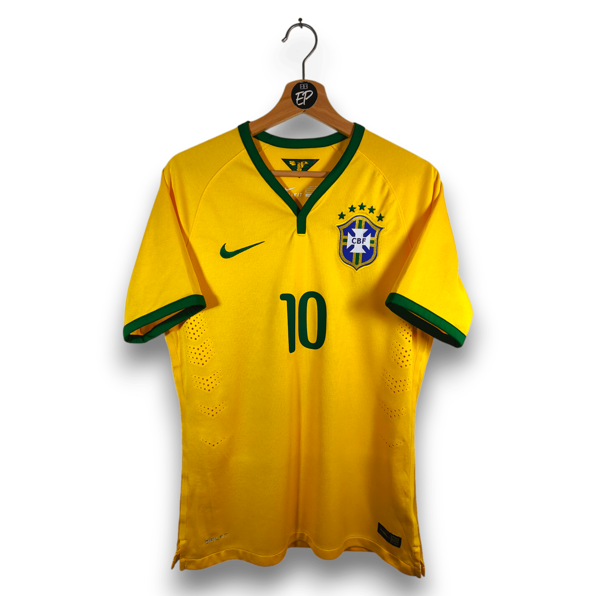 2014 - 15 Brazil Player Version Home Shirt Neymar 10 - 9.5/10 - (M) - Eternal Pitch