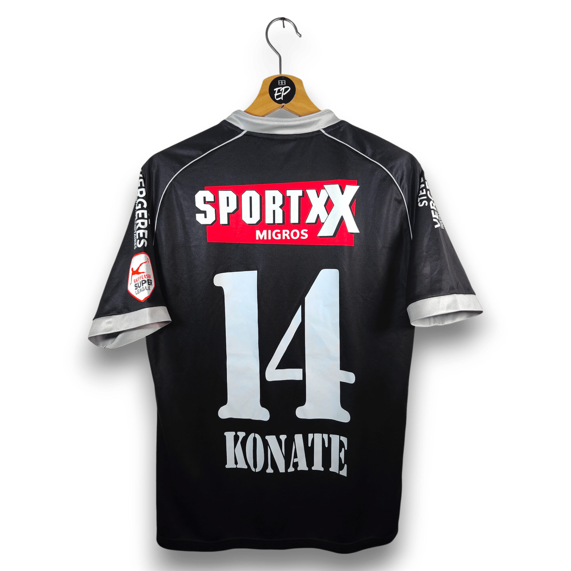2014 - 15 Match Issue FC Sion Away Shirt Konate 14 - 9.5/10 - (M) - Eternal Pitch
