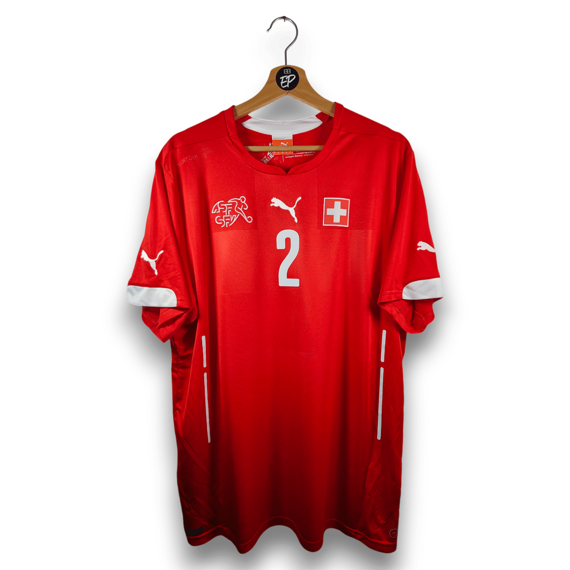 2014 - 15 Switzerland Home Shirt Lichtsteiner 2 (XL) - Eternal Pitch