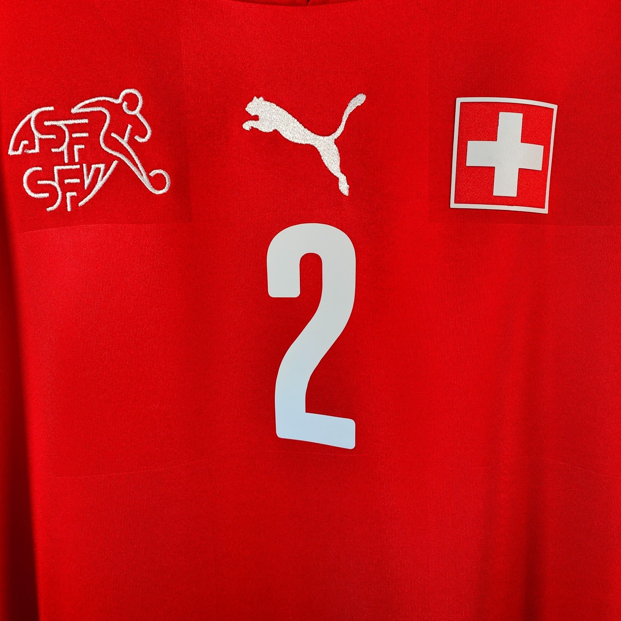 2014 - 15 Switzerland Home Shirt Lichtsteiner 2 (XL) - Eternal Pitch