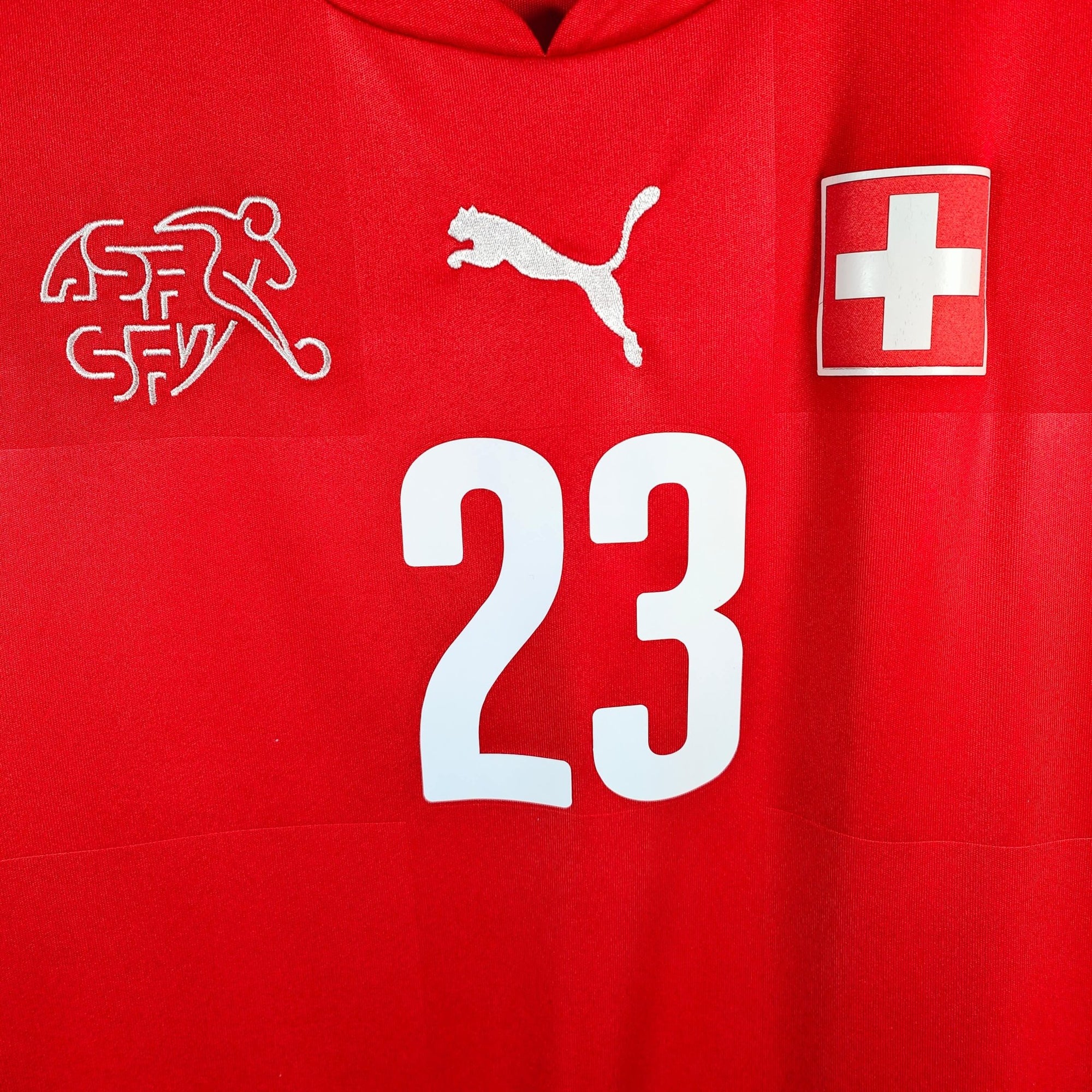 2014 - 15 Switzerland Home Shirt Shaqiri 23 - 7/10 - (M) - Eternal Pitch