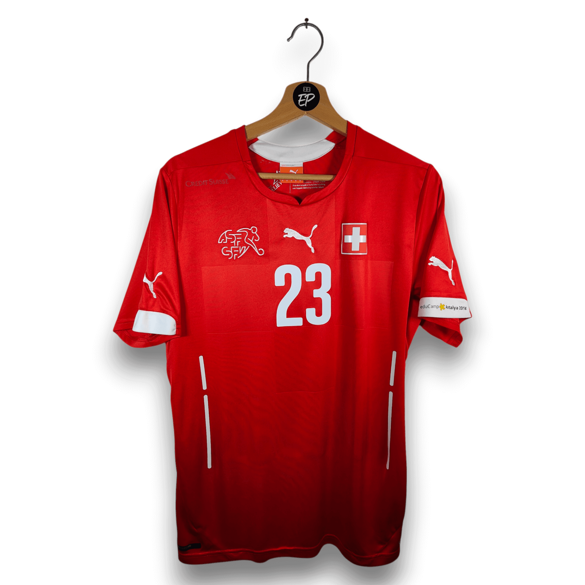 2014 - 15 Switzerland Home Shirt Shaqiri 23 - 7/10 - (M) - Eternal Pitch