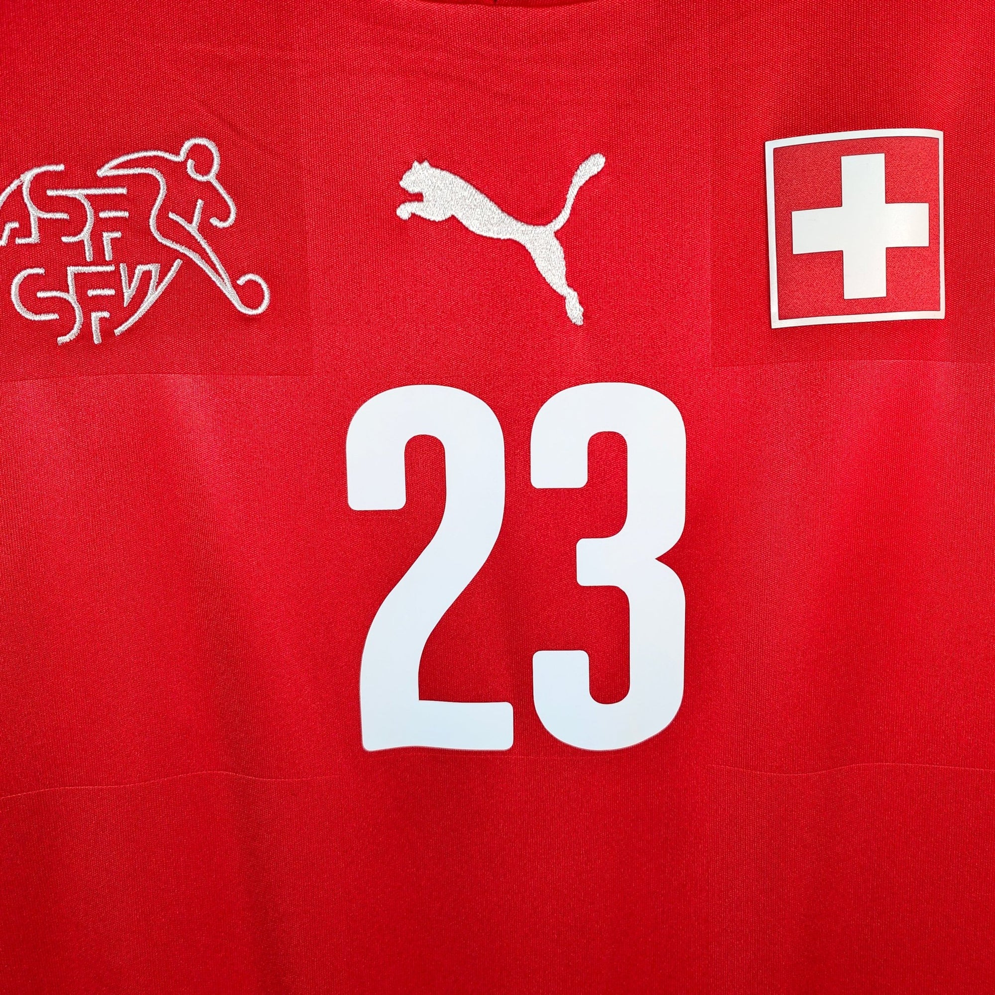 2014 - 15 Switzerland Home Shirt Shaqiri 23 - 8.5/10 - (M) - Eternal Pitch