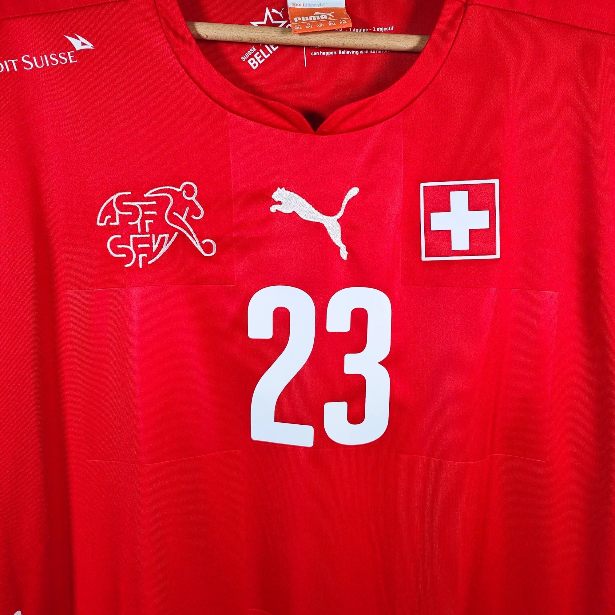 2014 - 15 Switzerland Home Shirt Shaqiri 23 - 9.5/10 - (XXL) - Eternal Pitch