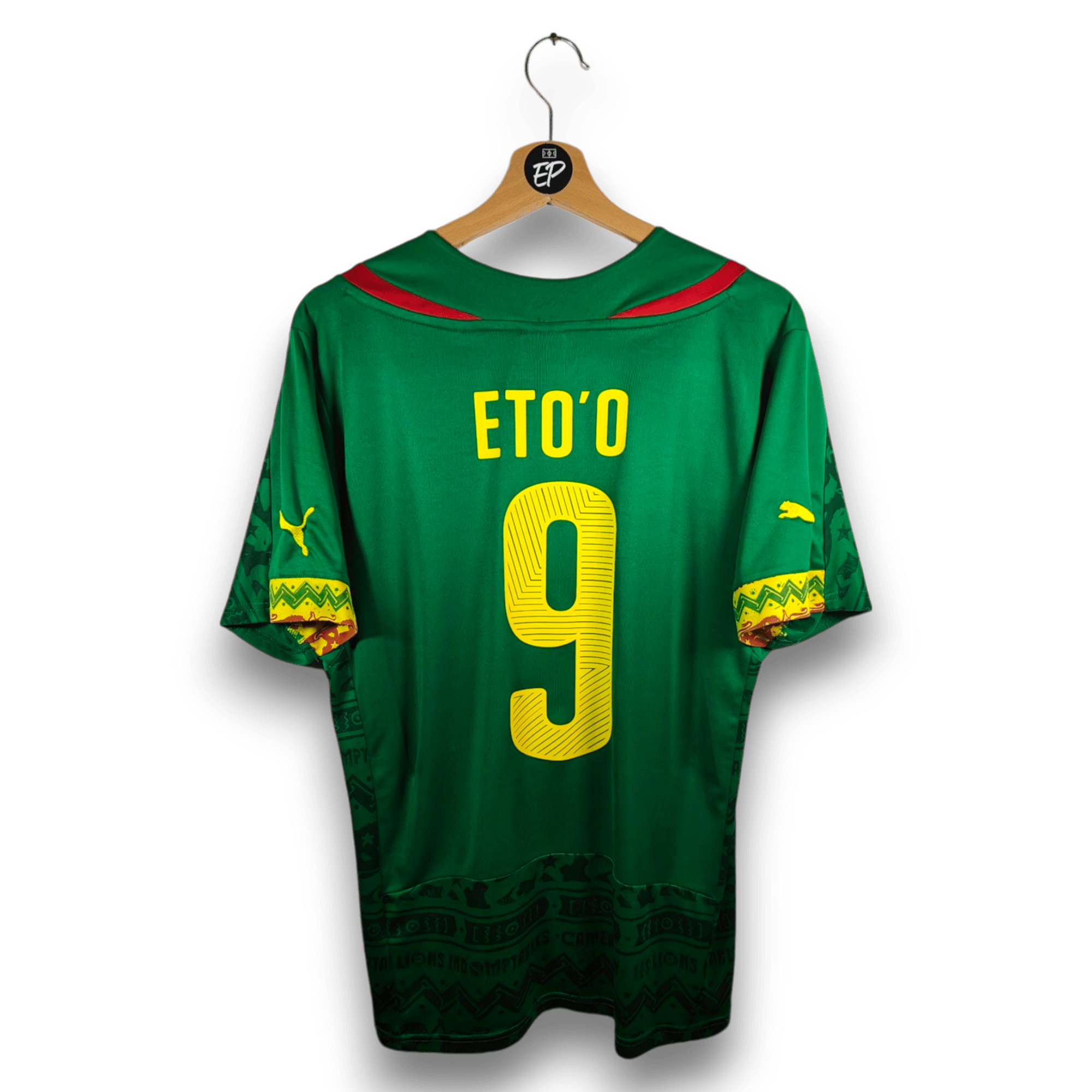 2014 - 16 Cameroon Home Shirt Eto'o 9 - 9/10 - (M) - Eternal Pitch