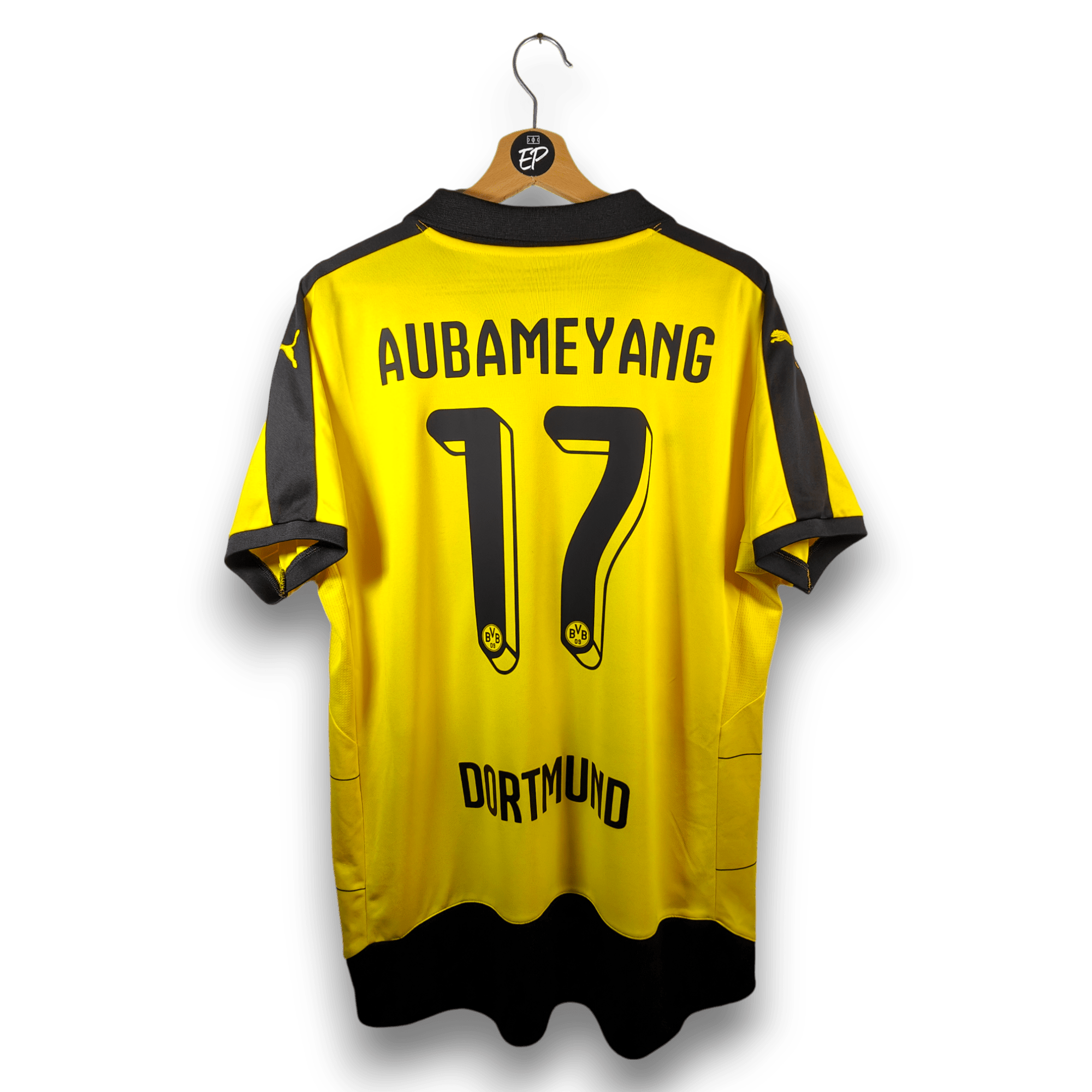 2015 - 16 Dortmund Home Shirt Aubameyang 17 (L) - Eternal Pitch
