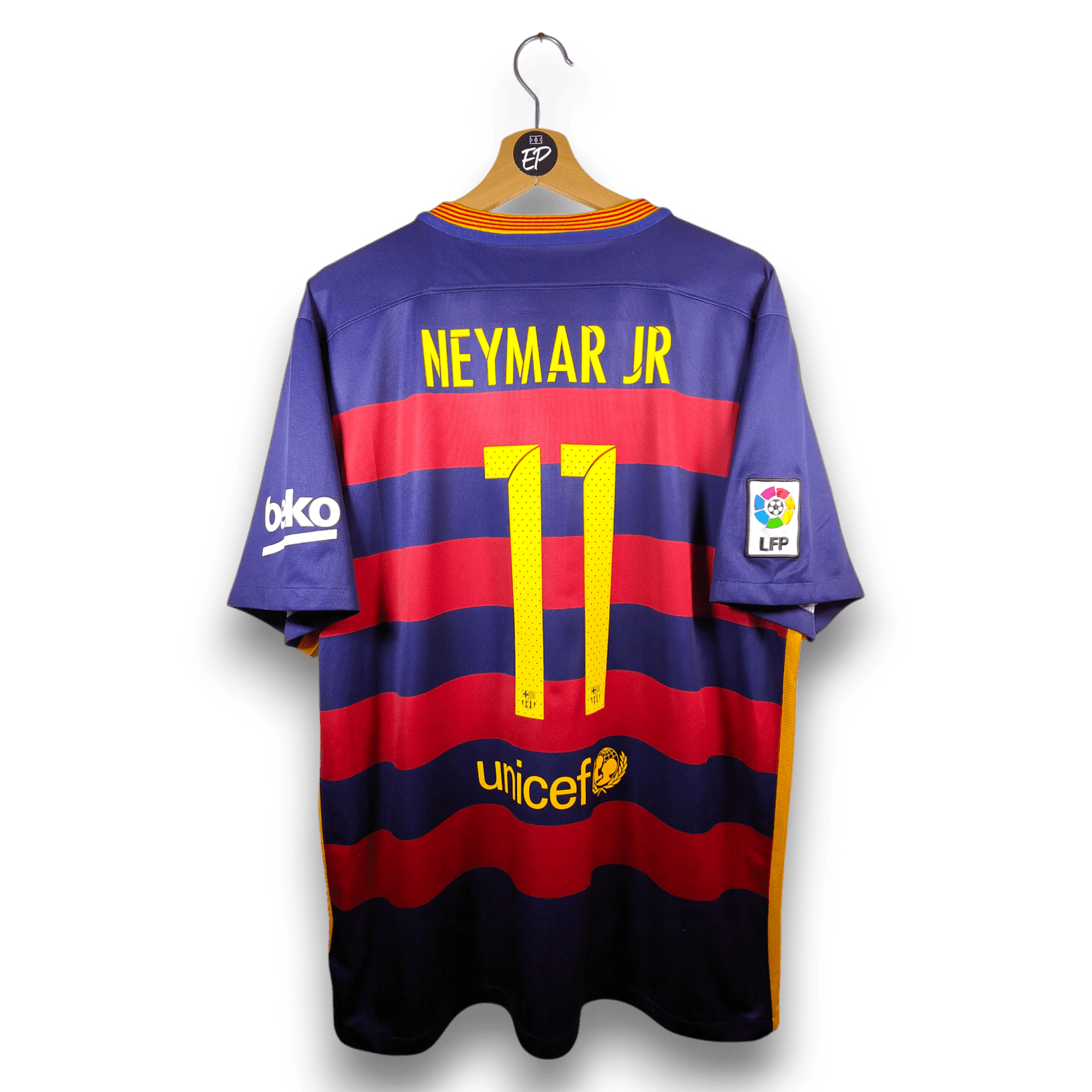 FC Barcelona NEYMAR JR 11番 2015-16 新品未使用 2015-16 FC Barcelona Home Shirt Neymar #11 (XL) – Eternal Pitch