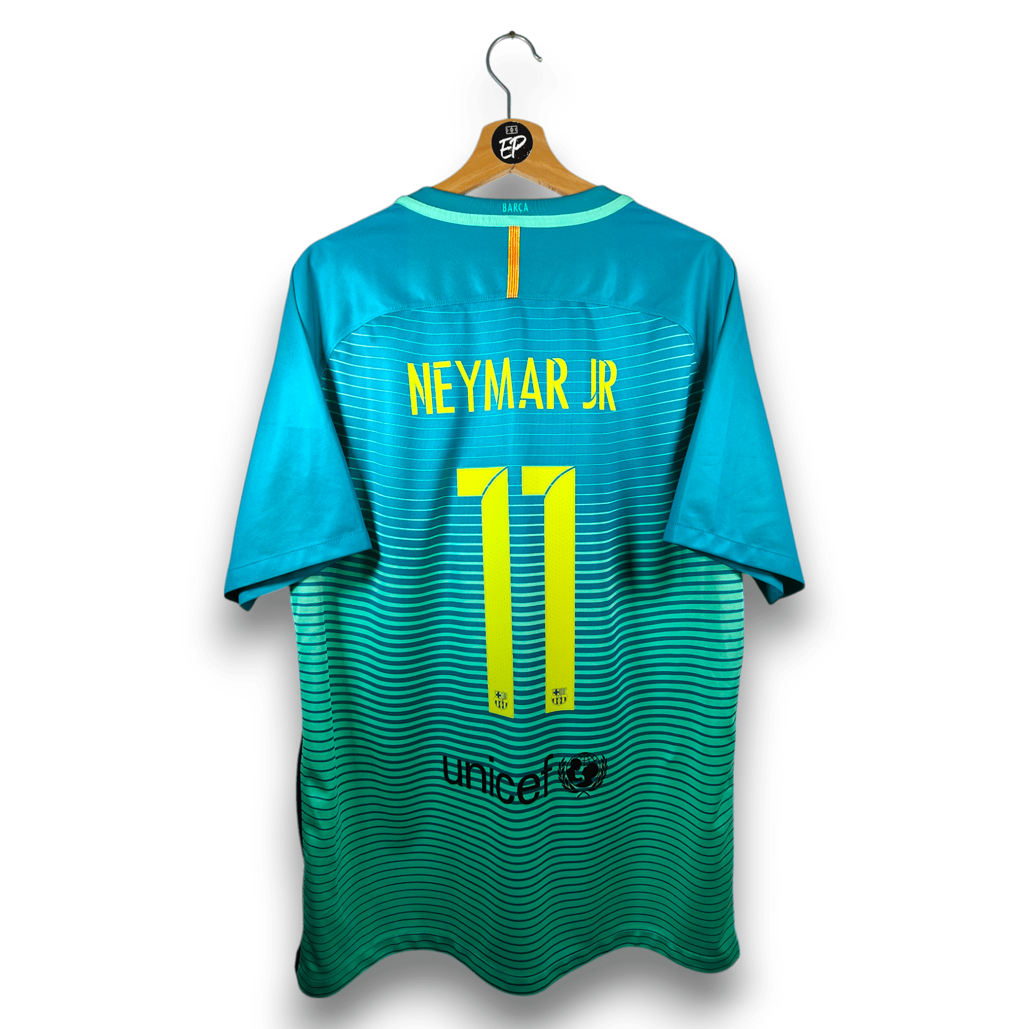 2016 - 17 FC Barcelona Third Shirt Neymar 11 - 9.5/10 - (XL) - Eternal Pitch
