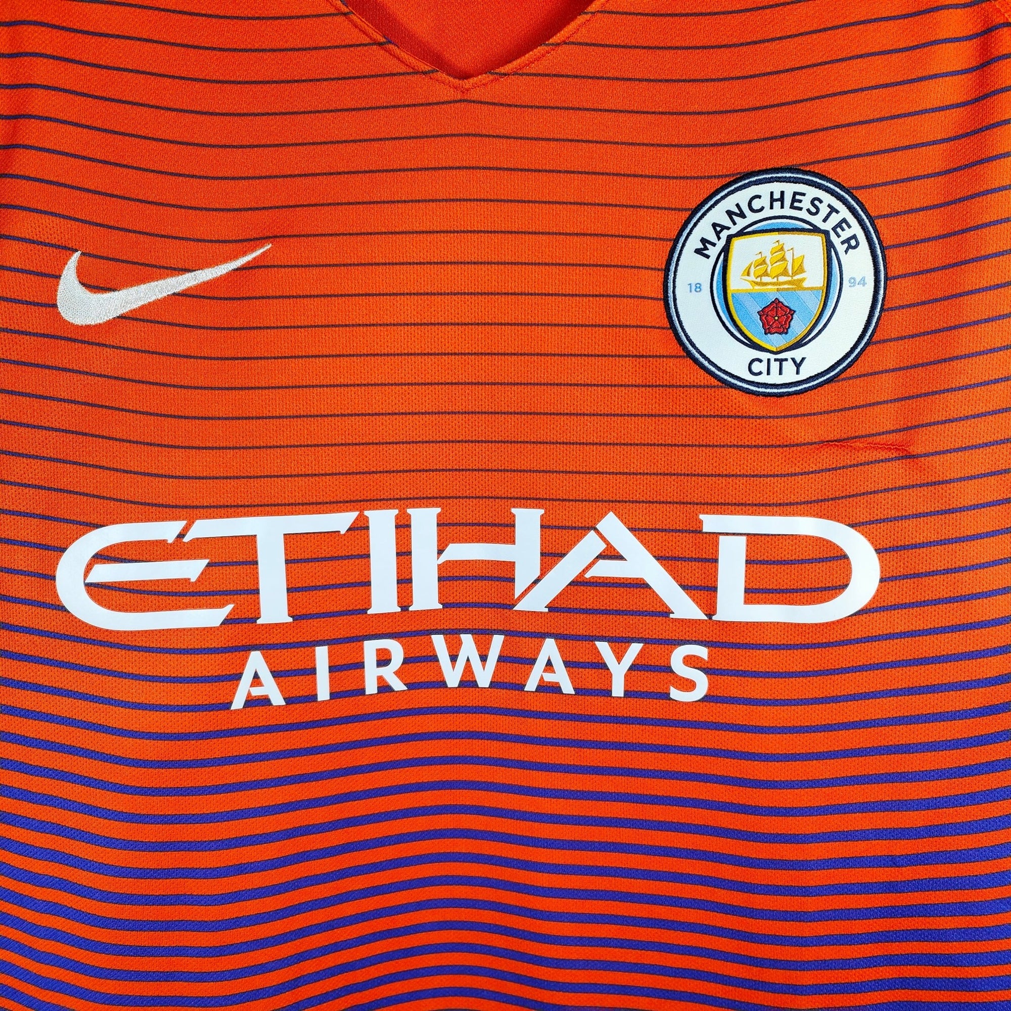2016 - 17 Manchester City Third Shirt Aguero 10 - 8.5/10 - (L) - Eternal Pitch