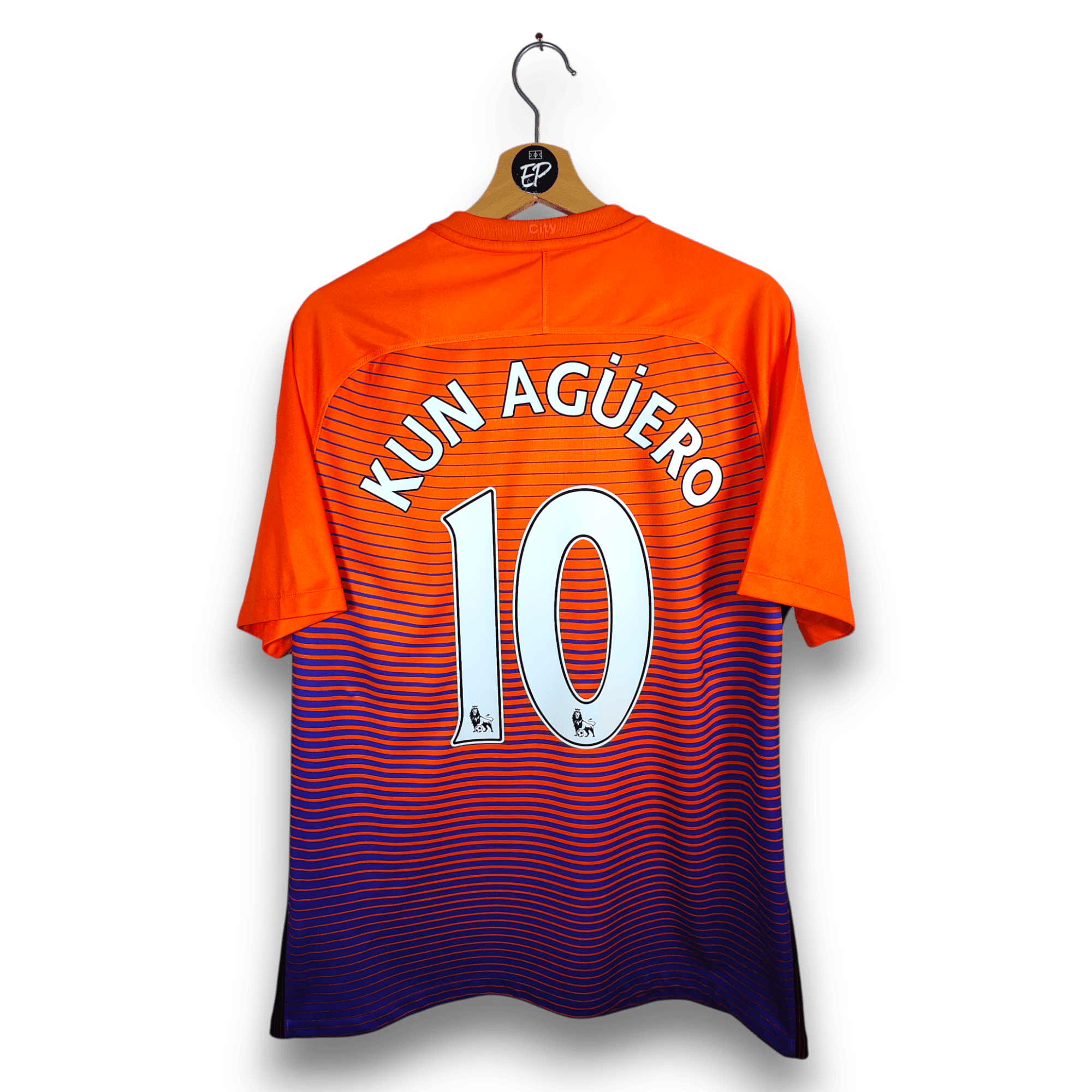 2016 - 17 Manchester City Third Shirt Aguero 10 - 8.5/10 - (L) - Eternal Pitch