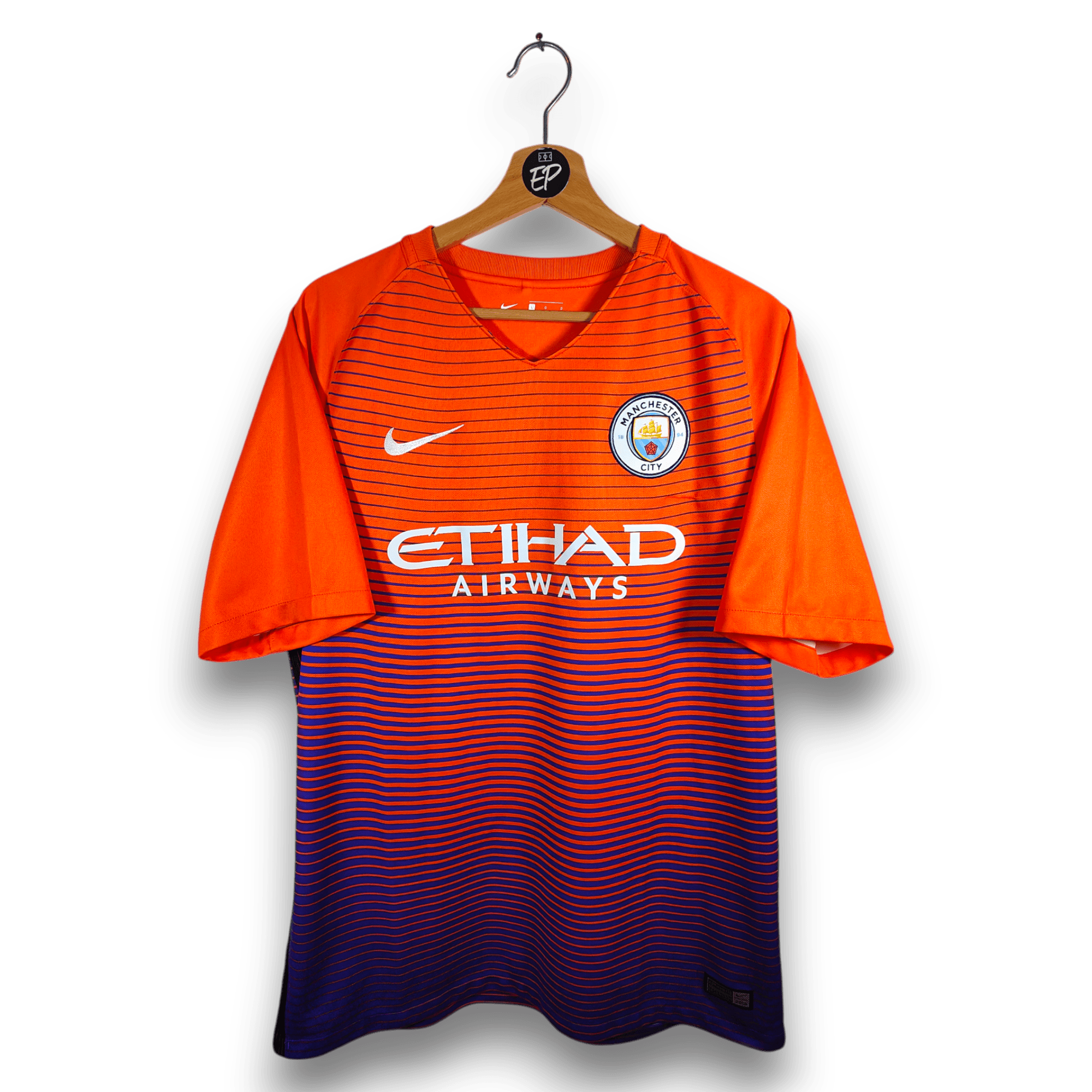 2016 - 17 Manchester City Third Shirt Aguero 10 - 8.5/10 - (L) - Eternal Pitch