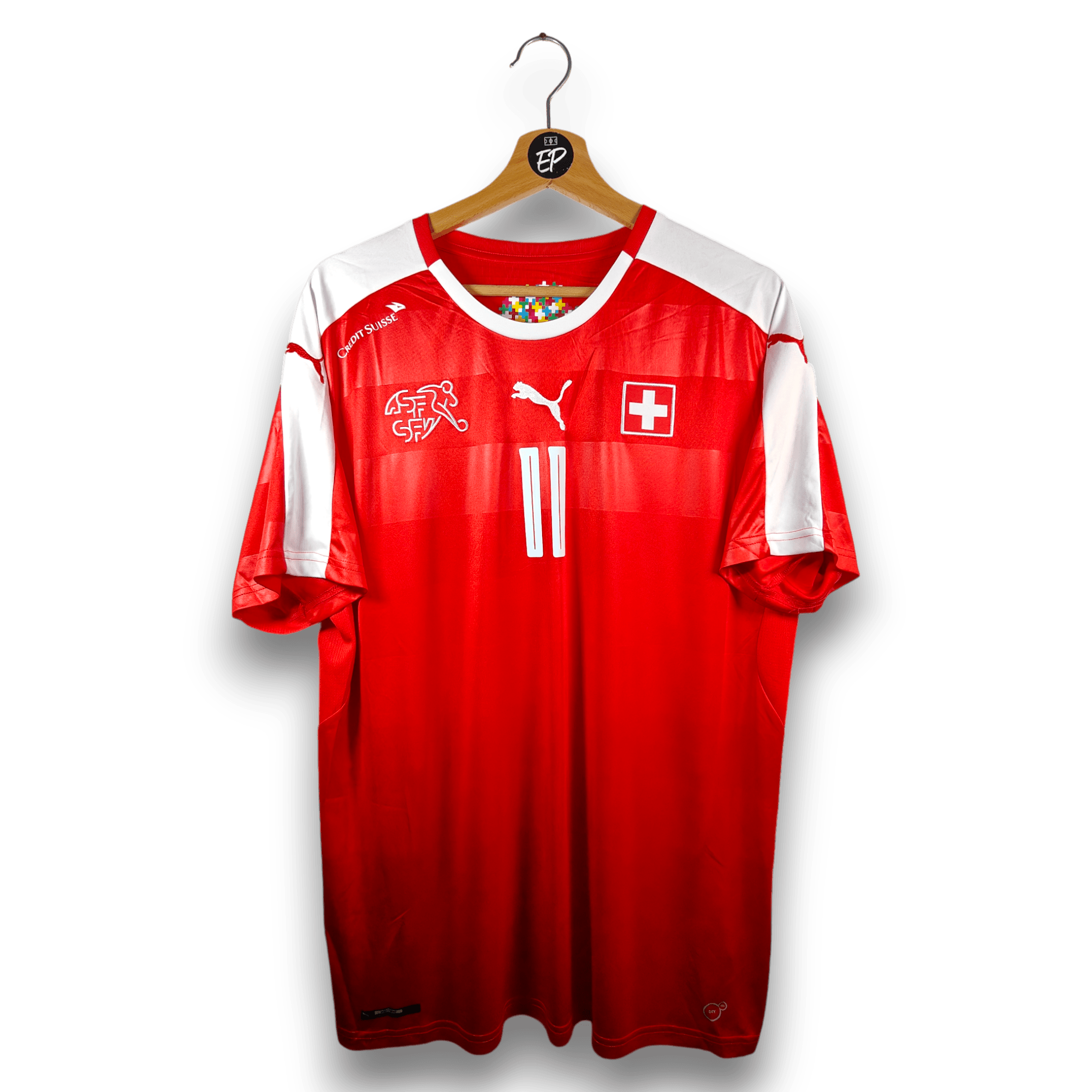 2016 - 17 Switzerland Home Shirt Behrami 11 (L) - Eternal Pitch