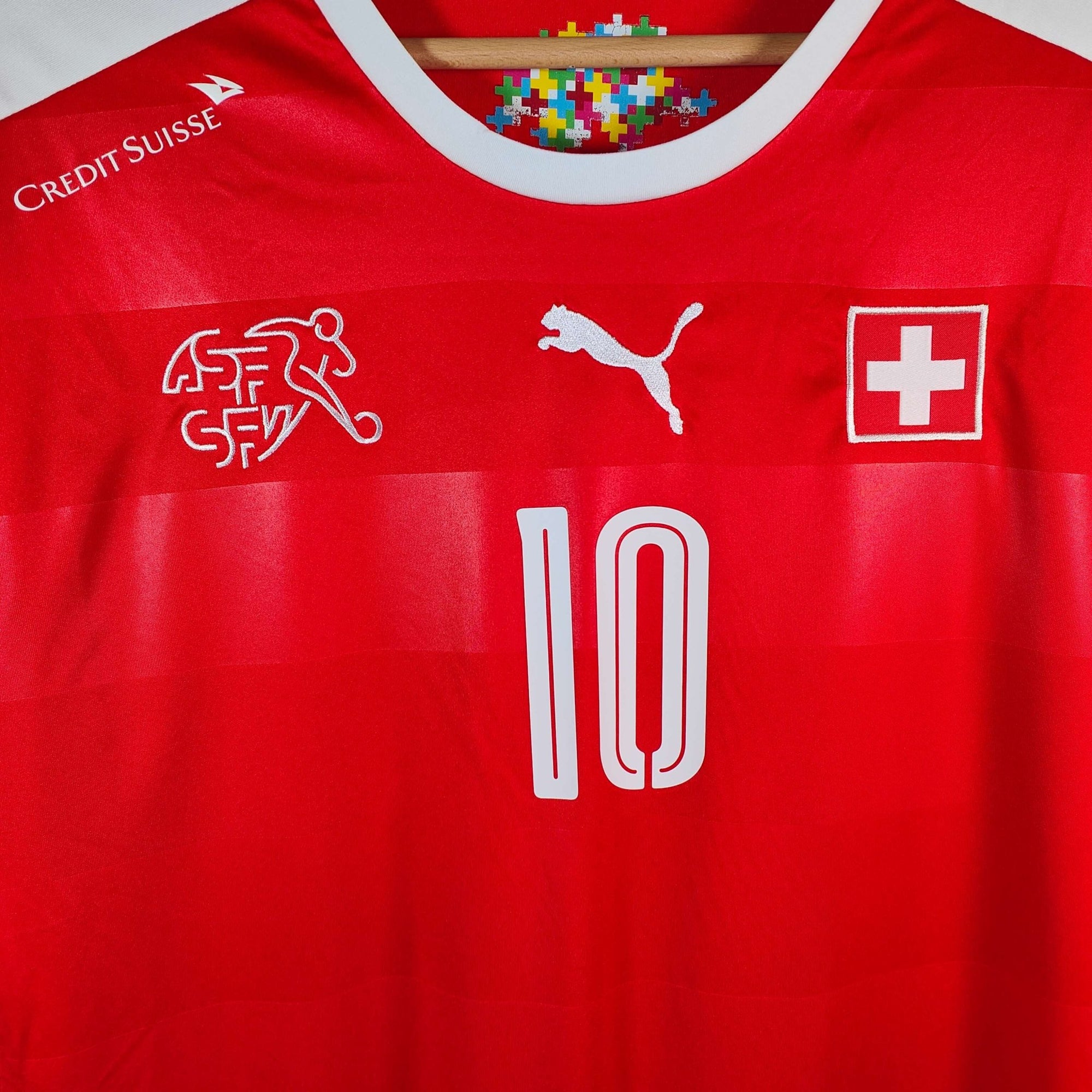 2016 - 17 Switzerland Home Shirt Xhaka 10 - 9.5/10 - (XL) - Eternal Pitch