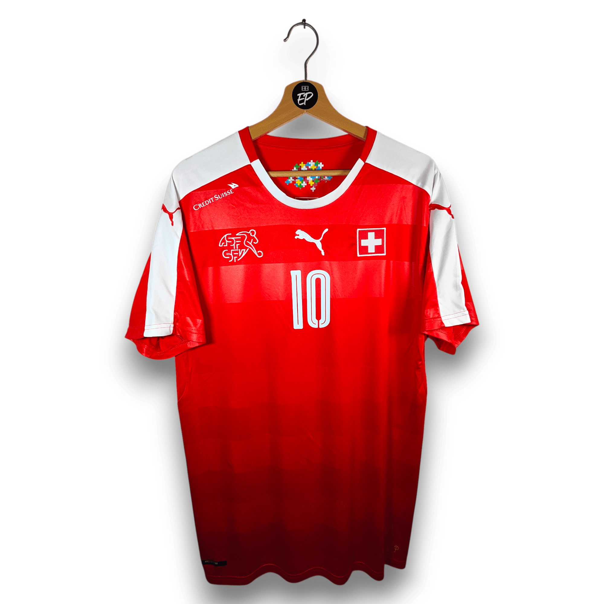 2016 - 17 Switzerland Home Shirt Xhaka 10 - 9.5/10 - (XL) - Eternal Pitch