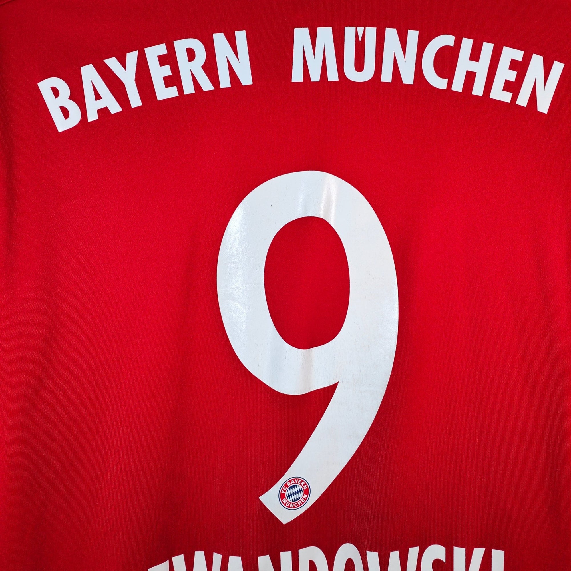 2017 - 18 Bayern Munich Home Shirt LS Lewandowski 9 - 9/10 - (M) - Eternal Pitch