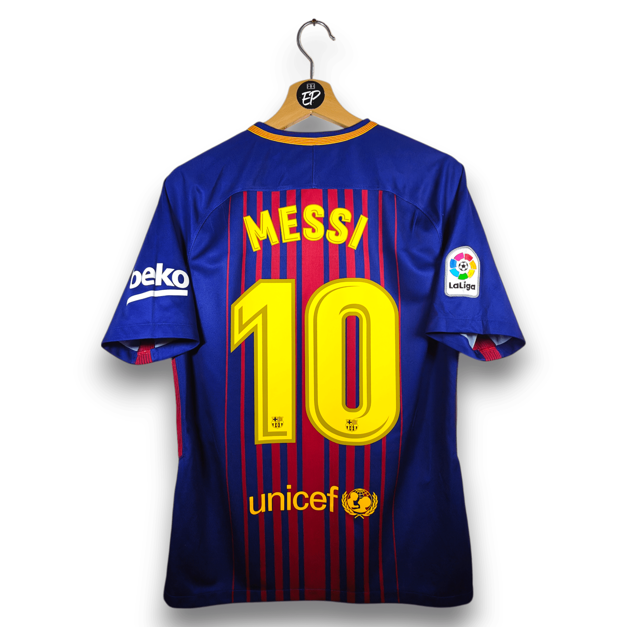 2017 - 18 FC Barcelona Home Shirt Messi 10 - 9/10 - (M) - Eternal Pitch