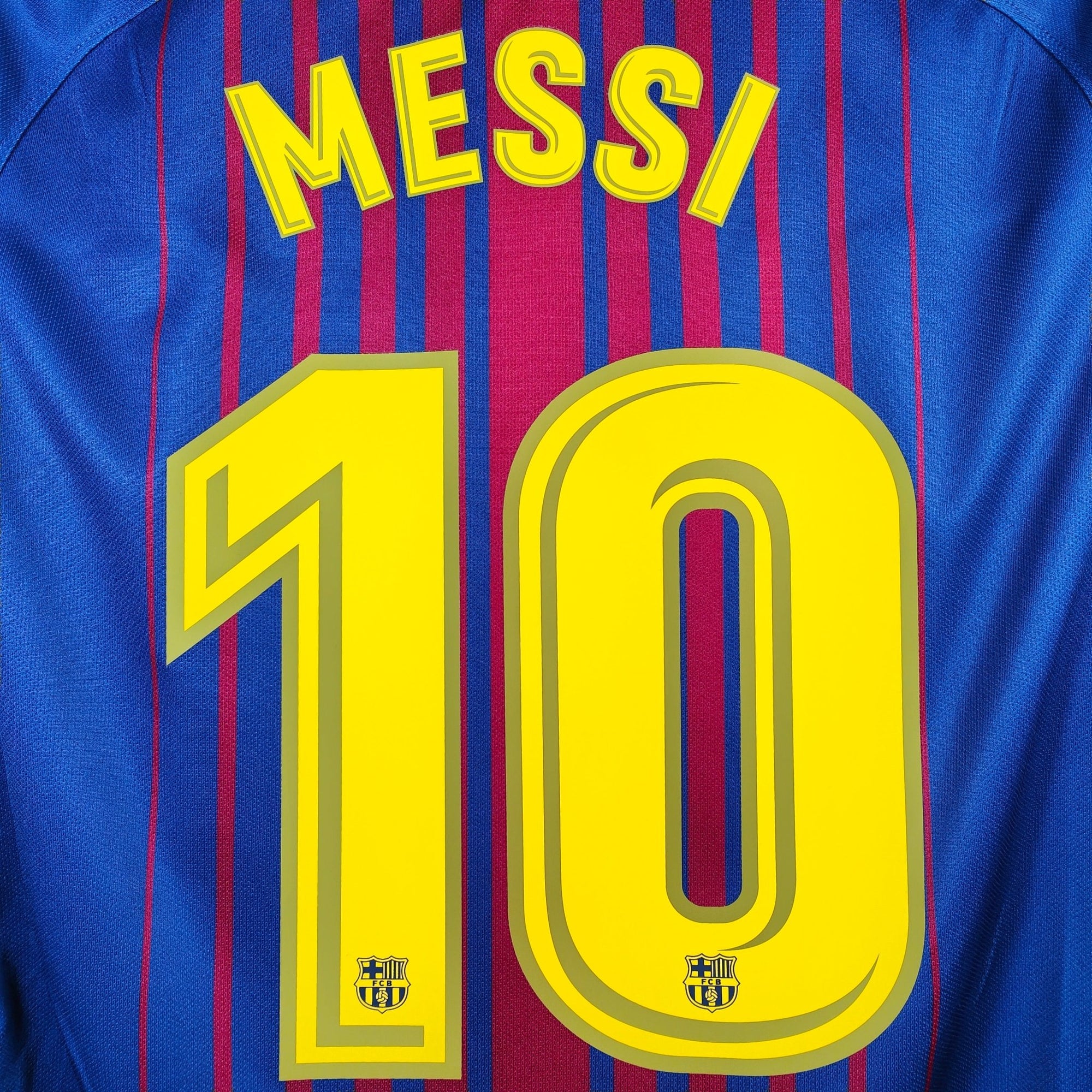 2017 - 18 FC Barcelona Home Shirt Messi 10 - 9/10 - (M) - Eternal Pitch