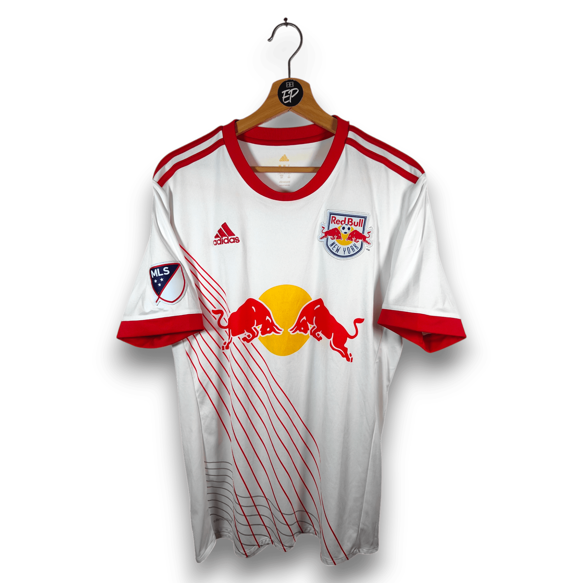 2017 - 18 New York Red Bulls Home Shirt - 8.5/10 - (L) - Eternal Pitch
