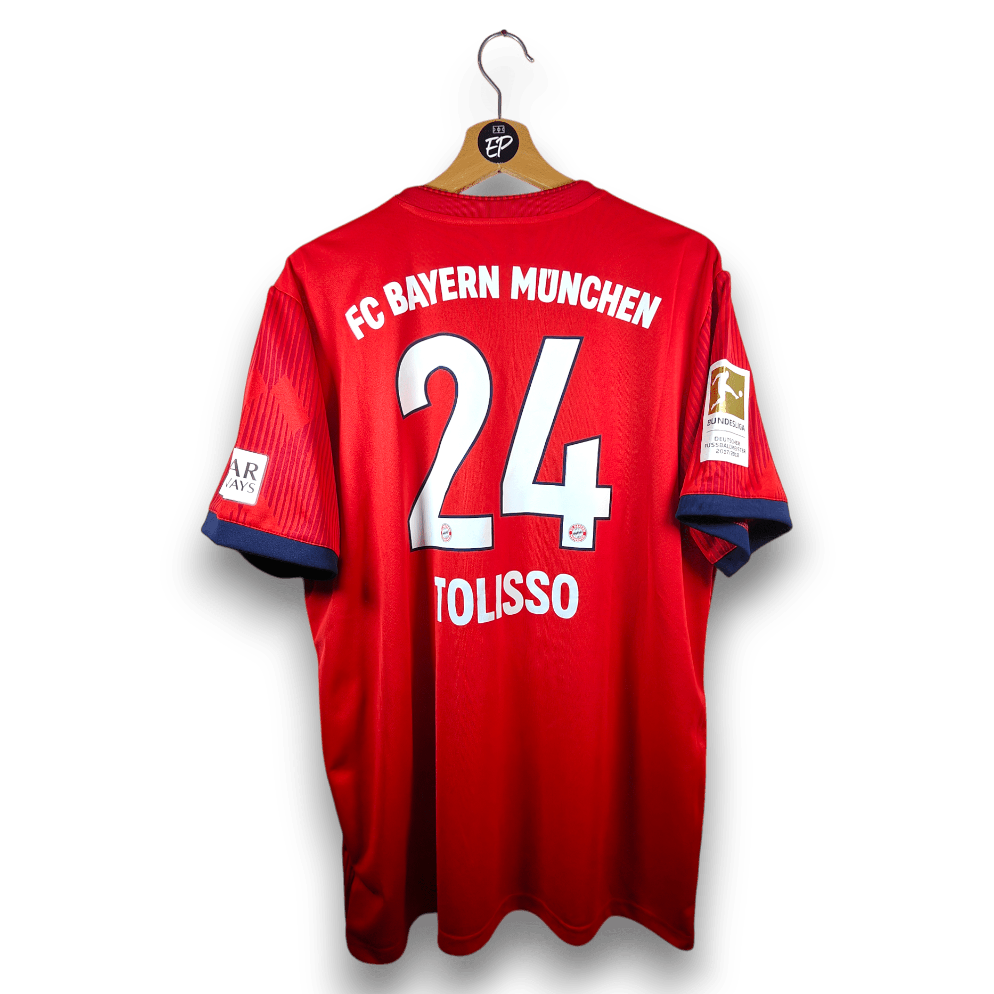 2018 - 19 Bayern Munich Home Shirt Tolisso 24 - 9.5/10 - (XL) - Eternal Pitch