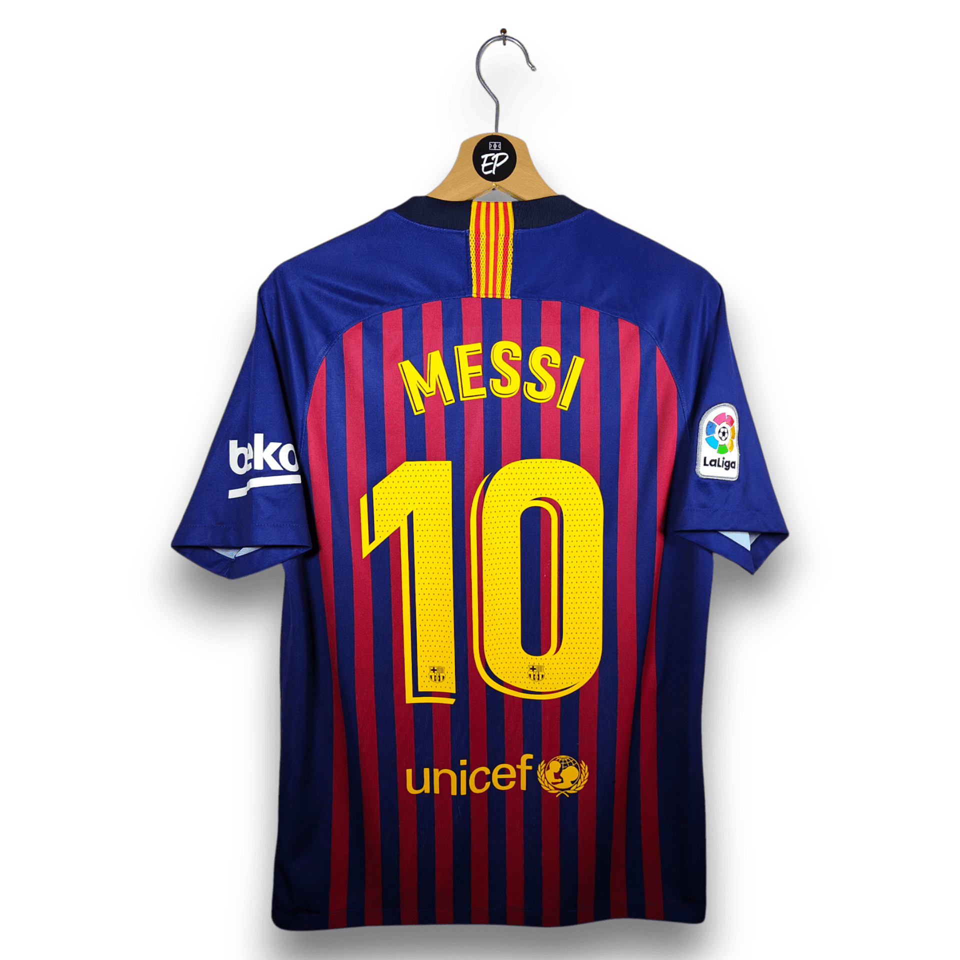 FC Barcelona MESSI 10 ジャージ 2018-19 FC Barcelona Home Shirt Messi #10 - 8.5/10 - (M
