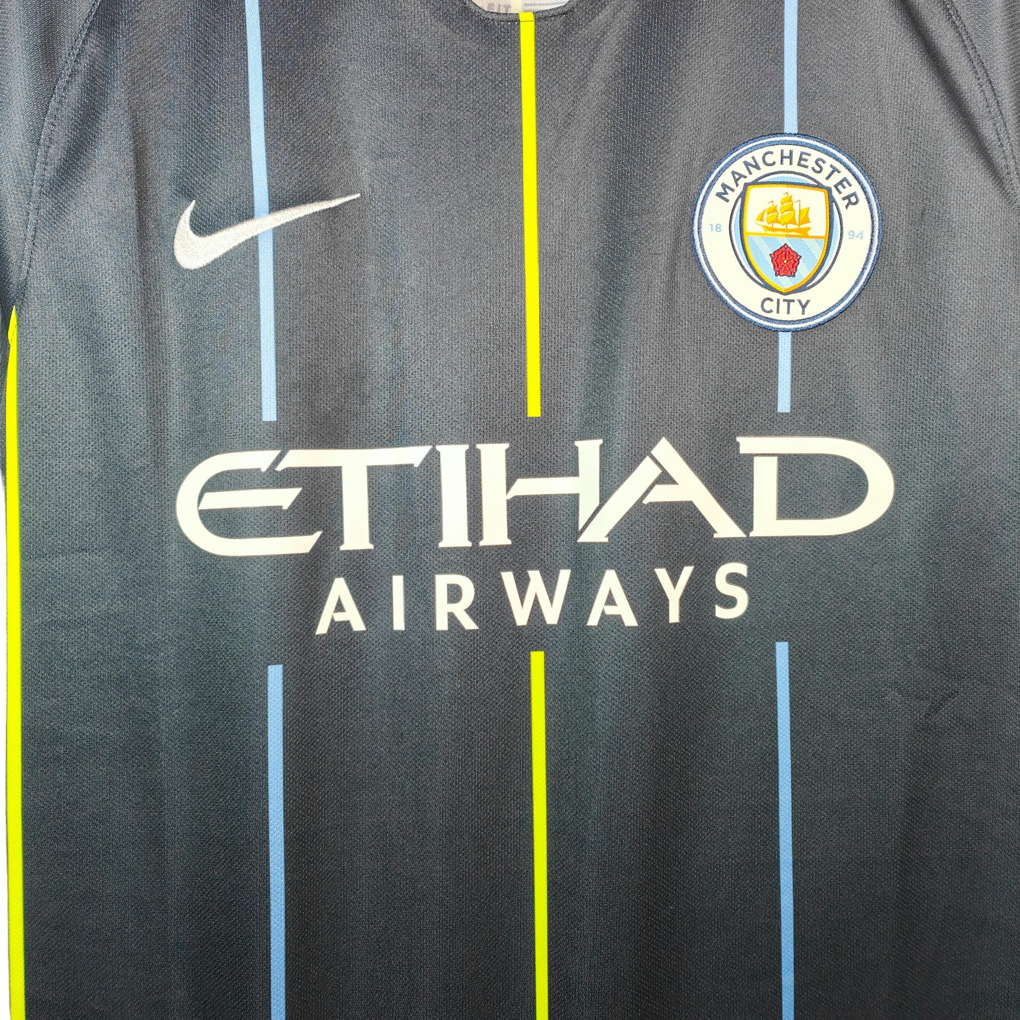 2018 - 19 Manchester City Away Shirt Aguero 10 - 9.5/10 - (M) - Eternal Pitch
