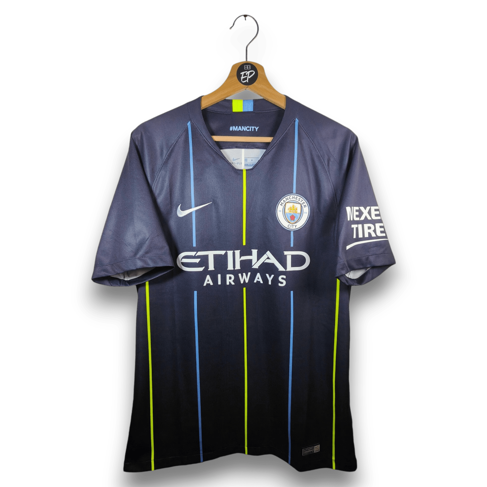 2018 - 19 Manchester City Away Shirt Aguero 10 - 9.5/10 - (M) - Eternal Pitch
