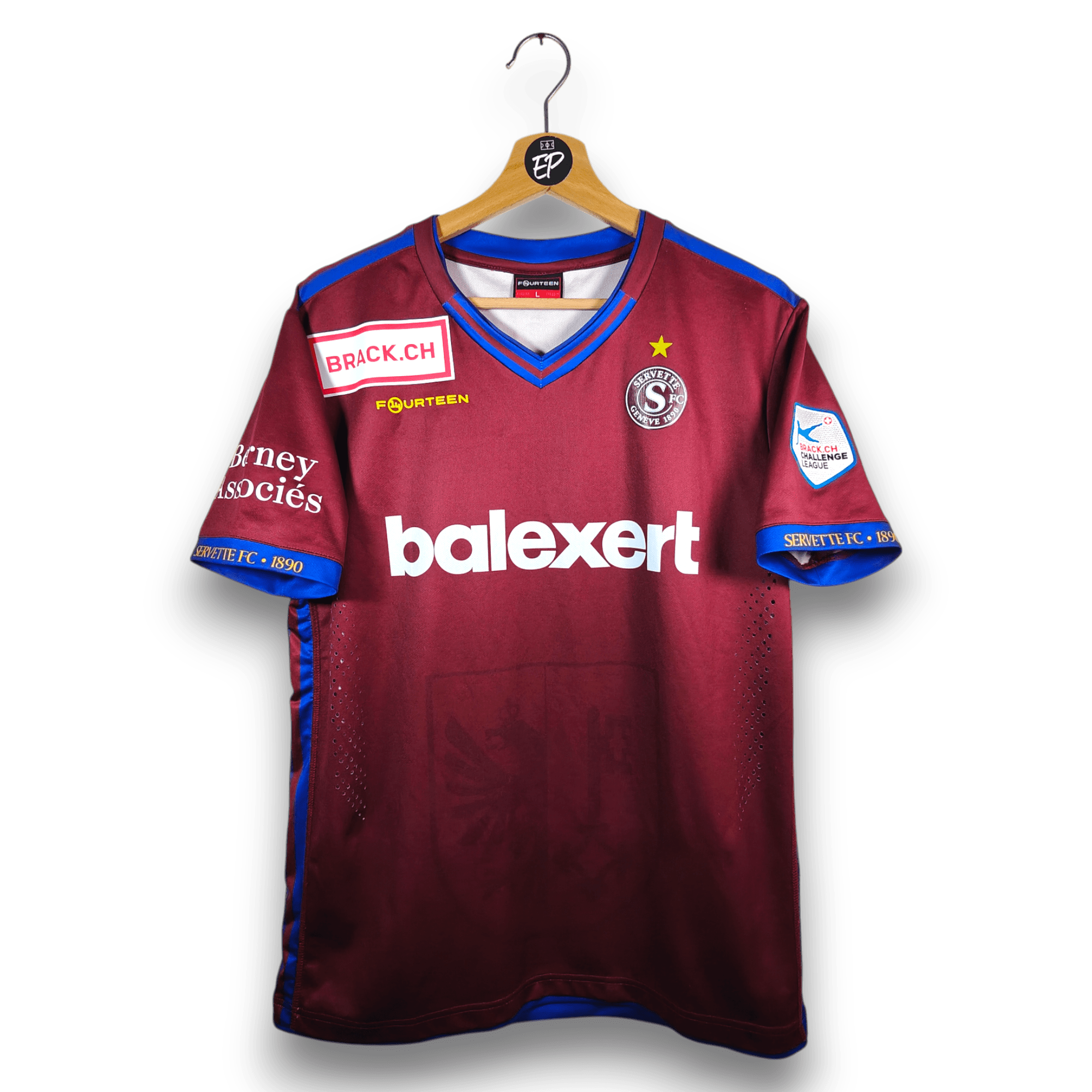 2018 - 19 Servette Genève Home Shirt Follonier 15 - 9.5/10 - (L) - Eternal Pitch
