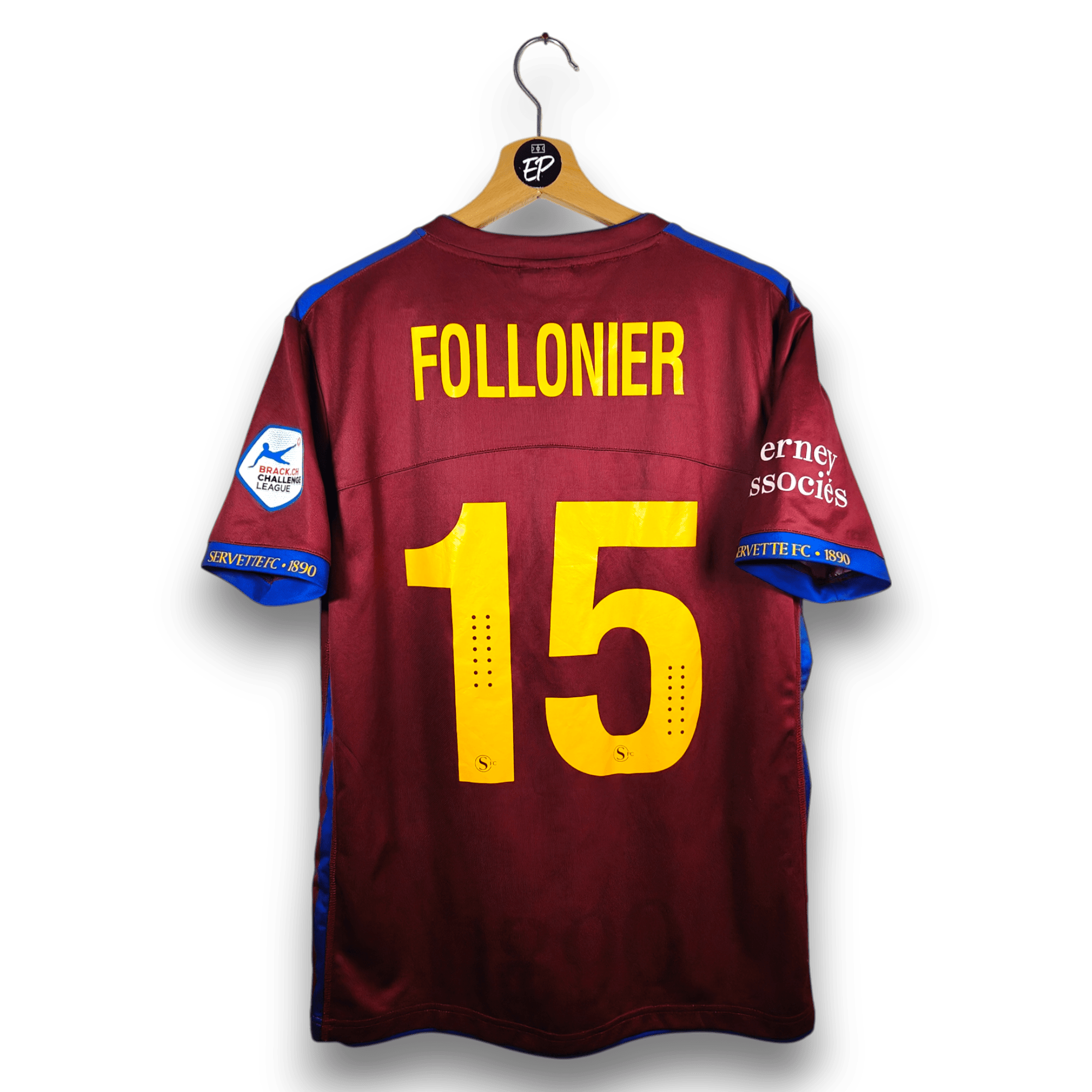 2018 - 19 Servette Genève Home Shirt Follonier 15 - 9.5/10 - (L) - Eternal Pitch