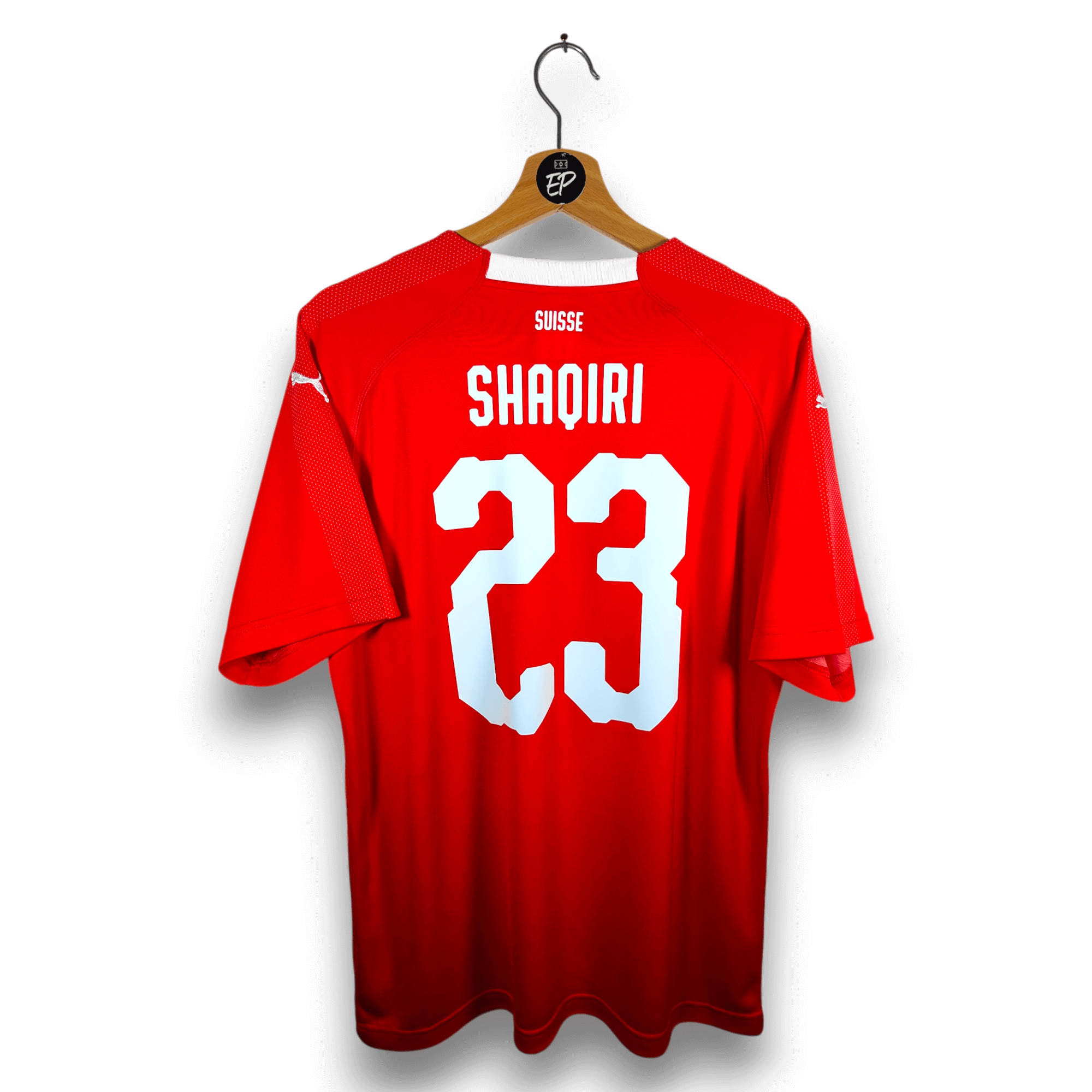 2018 - 20 Switzerland Home Shirt Shaqiri 23 - 9.5/10 - (L) - Eternal Pitch