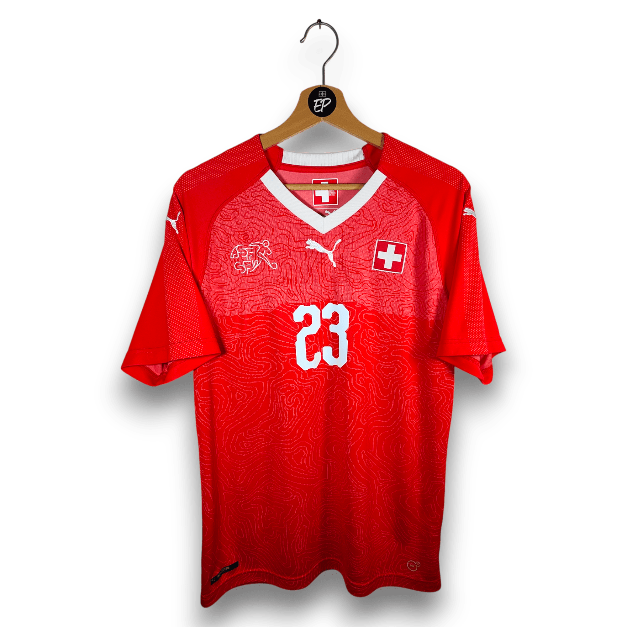 2018 - 20 Switzerland Home Shirt Shaqiri 23 - 9.5/10 - (M) - Eternal Pitch