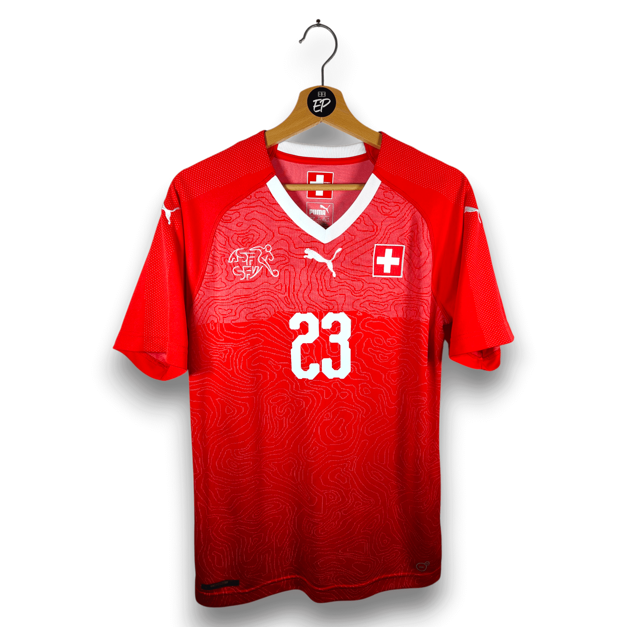 2018 - 20 Switzerland Home Shirt Shaqiri 23 - 9.5/10 - (S) - Eternal Pitch