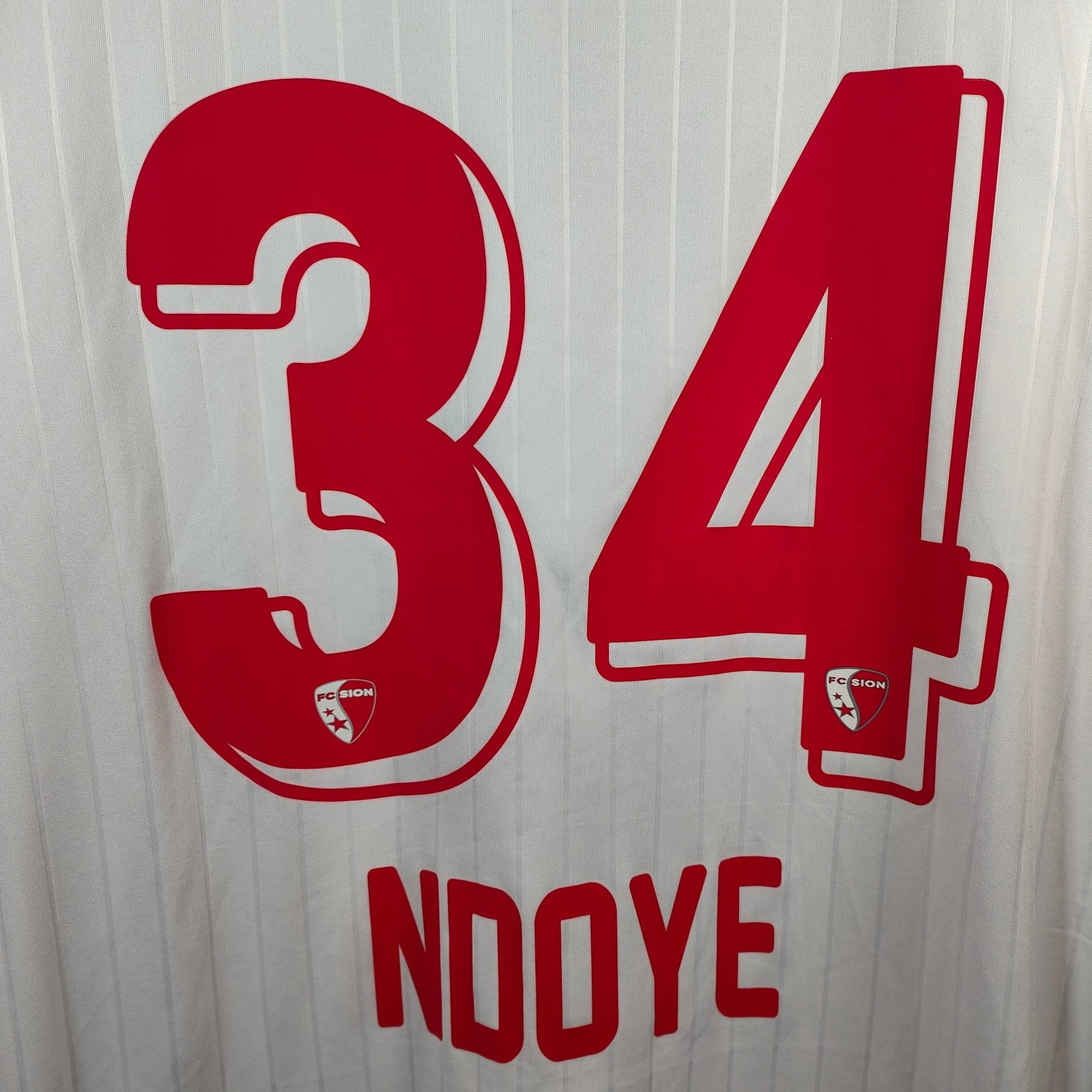2019 - 20 FC Sion Home Shirt Ndoye 34 - 9.5/10 - (XL) - Eternal Pitch
