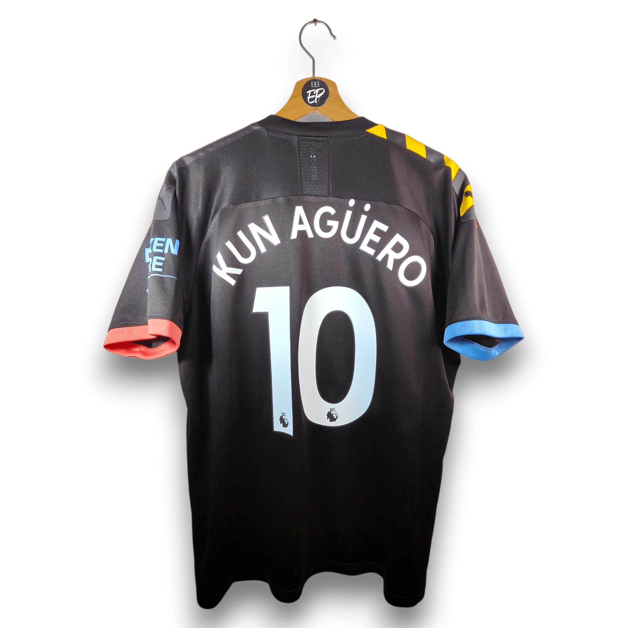2019 - 20 Manchester City Away Shirt Aguero 10 - 7.5/10 - (L) - Eternal Pitch