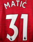 2020 - 21 Manchester United Home Shirt Matic 31 - 9/10 - (M) - Eternal Pitch