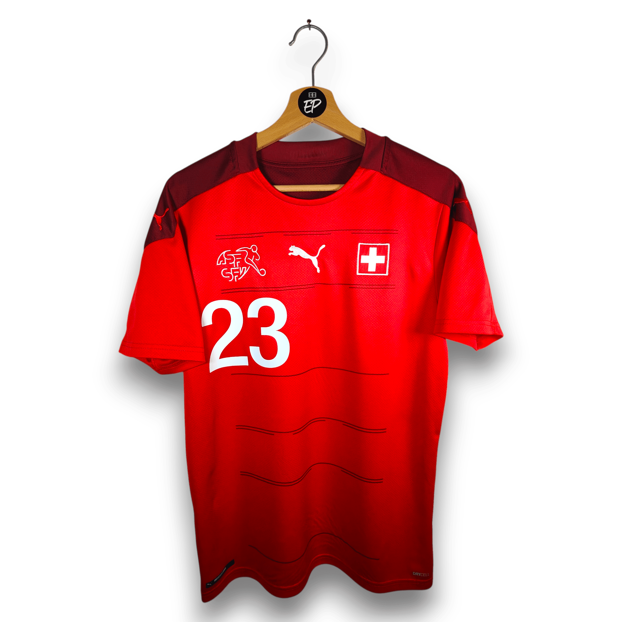 2020 - 21 Switzerland Home Shirt Shaqiri 23 - 9.5/10 - (M) - Eternal Pitch