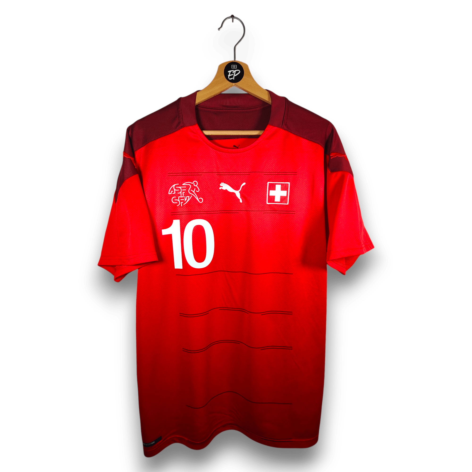 2020 - 21 Switzerland Home Shirt Xhaka 10 - 9.5/10 - (XL) - Eternal Pitch