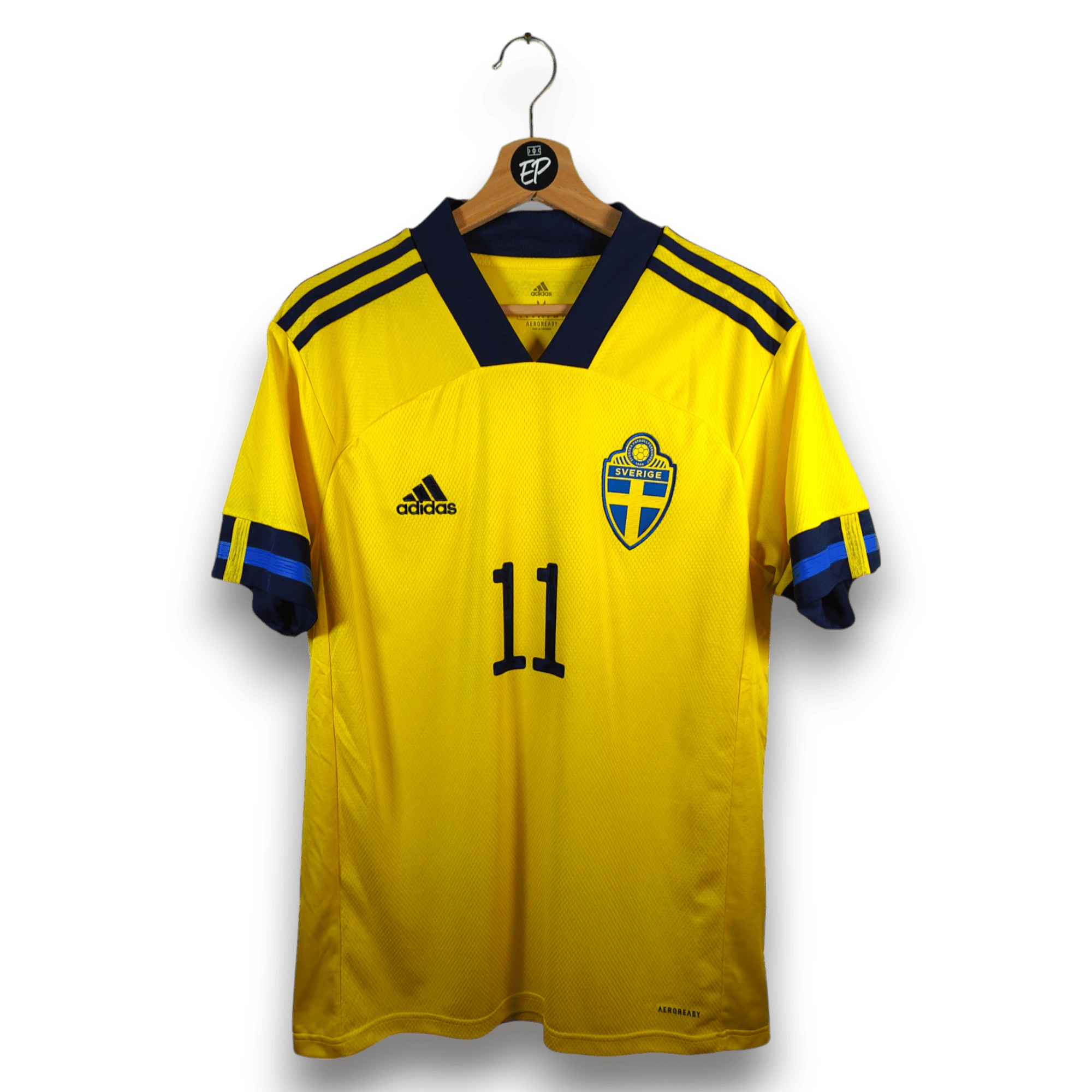 2020 - 22 Sweden Home Shirt Ibrahimovic 11 - 9.5/10 - (M) - Eternal Pitch
