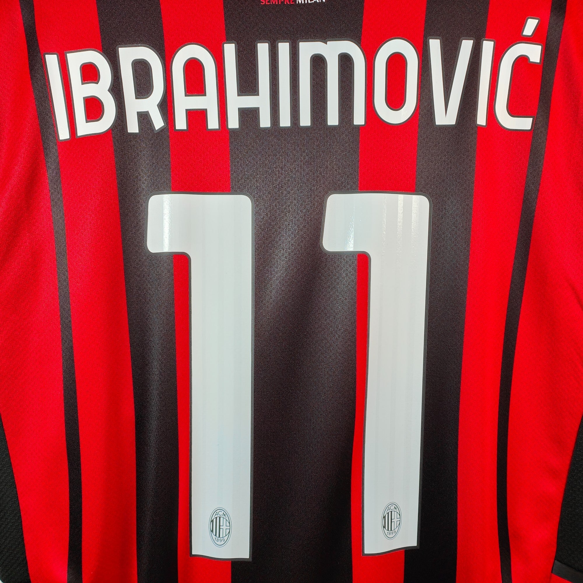 2021-22 AC Milan Home Shirt Ibrahimovic #11 - 9/10 - (M