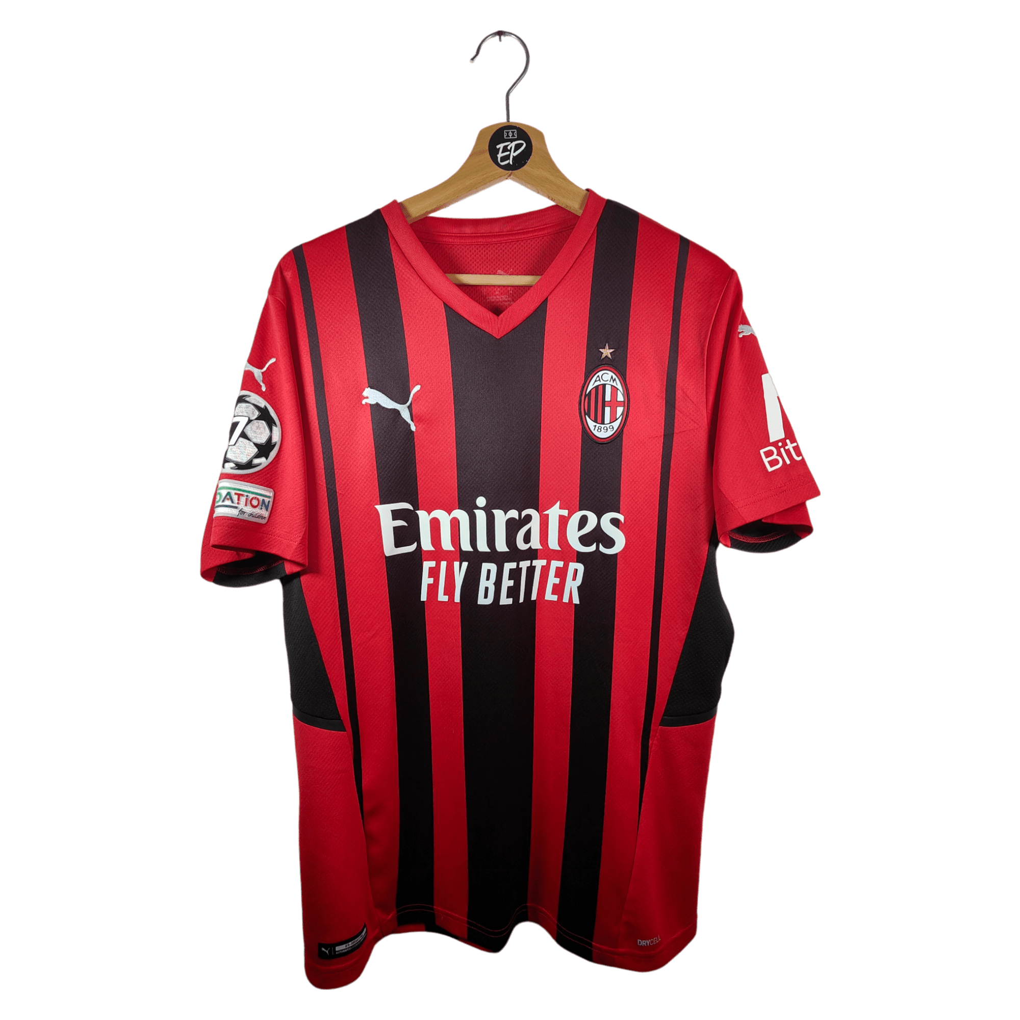 2021 - 22 AC Milan Home Shirt Theo 19 - 9.5/10 - (M) - Eternal Pitch