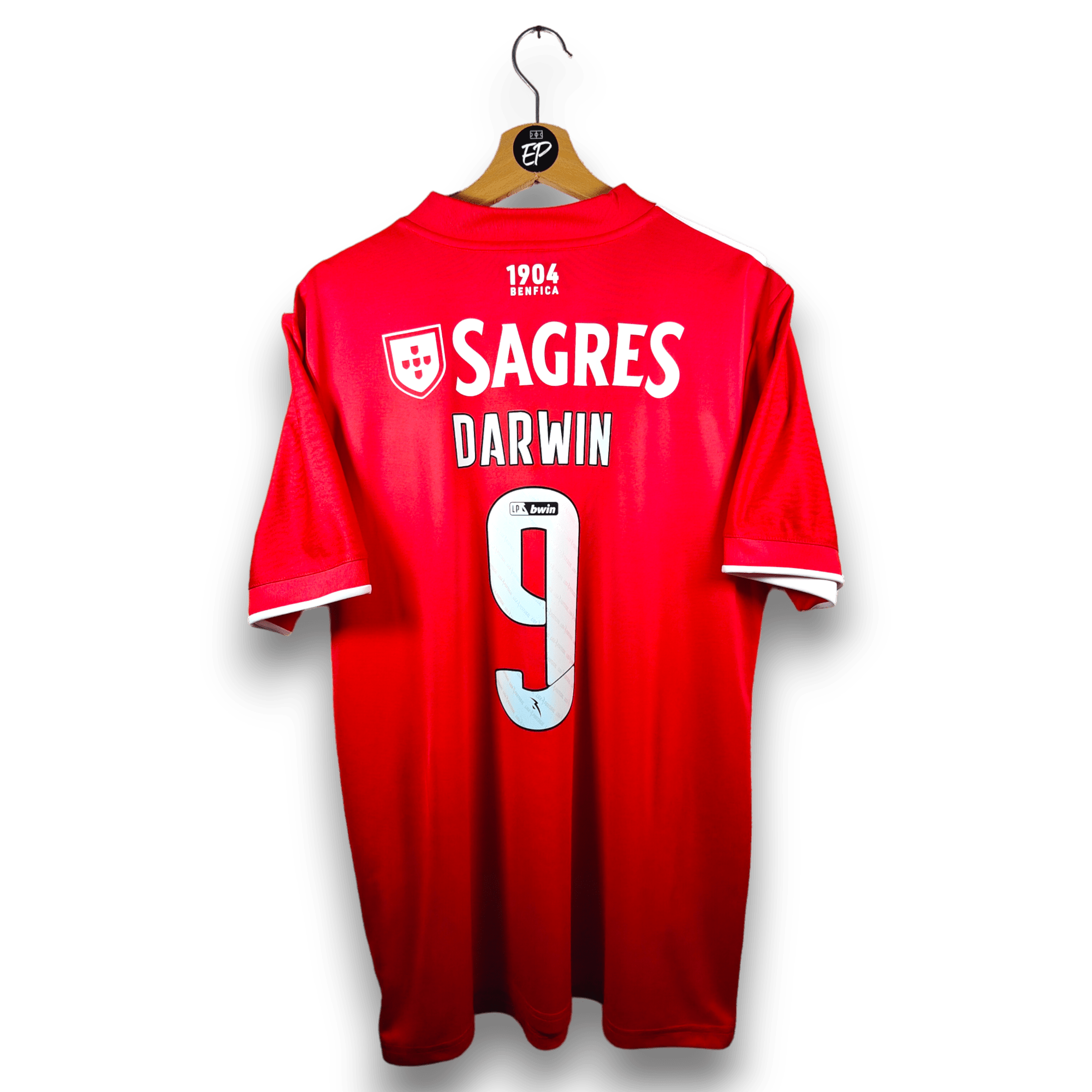 2021 - 22 Benfica Home Shirt Darwin 9 - 9/10 - (L) - Eternal Pitch
