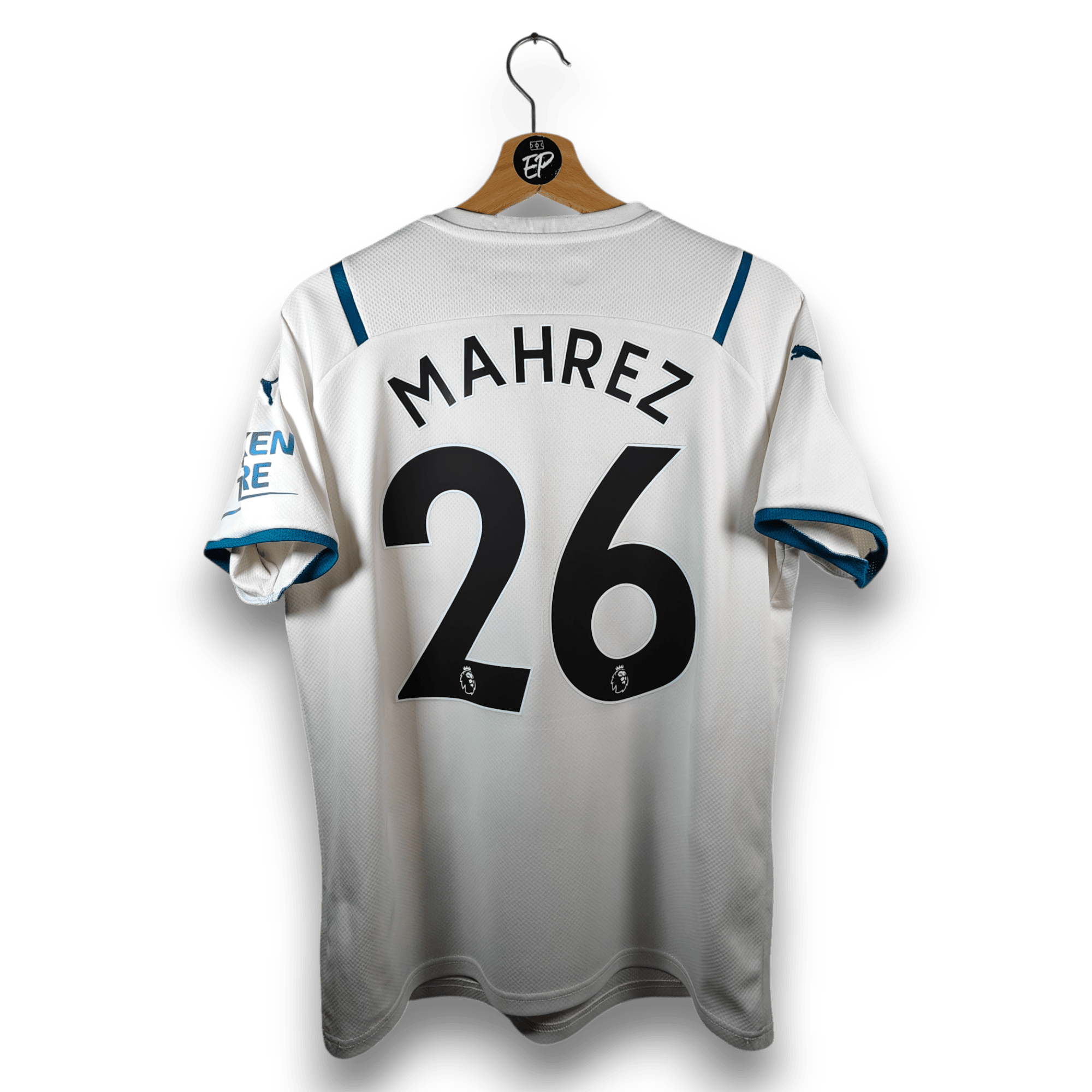 2021 - 22 Manchester City Away Shirt Mahrez 26 - 8/10 - (M) - Eternal Pitch